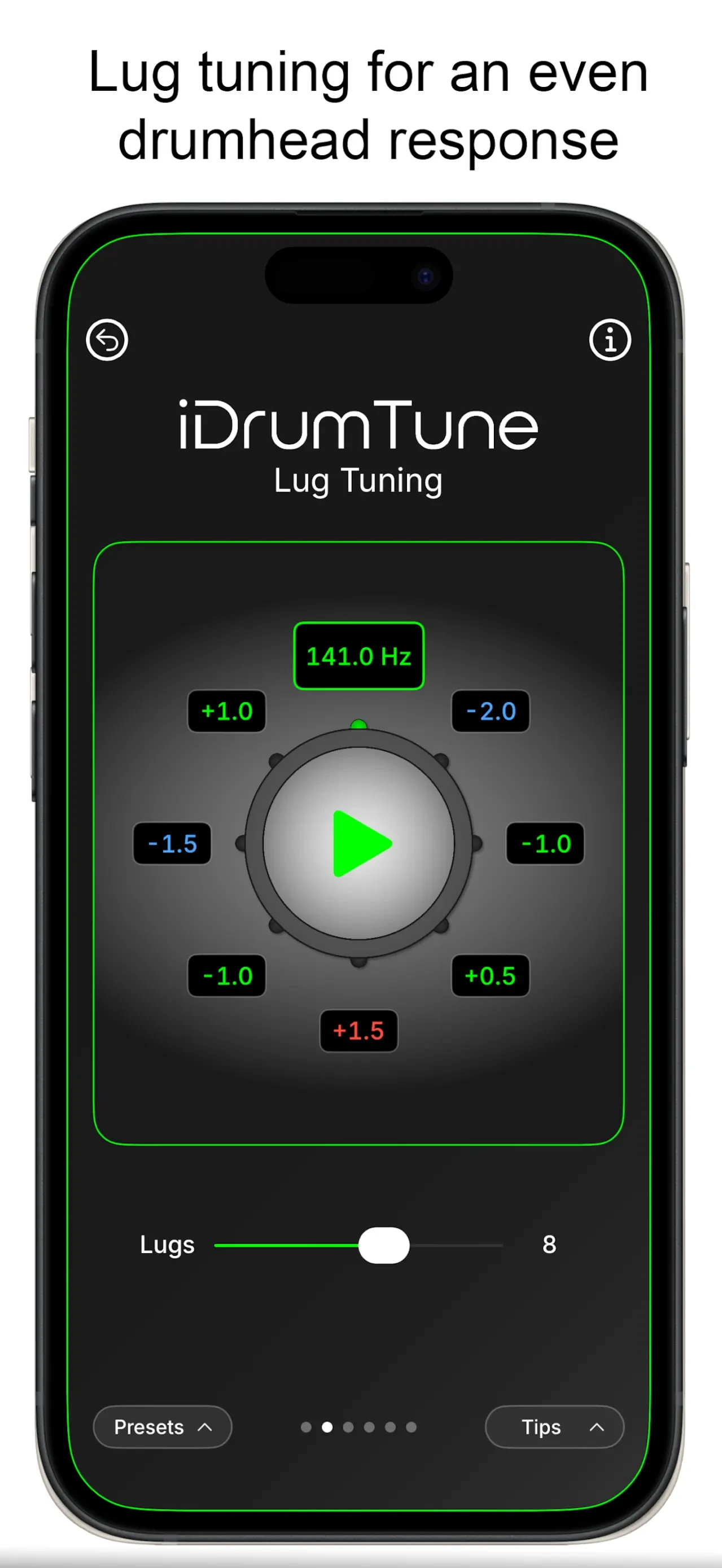 iDrumTune Precision Drum Tuner app store screenshot 3 — Unknown (iOS)