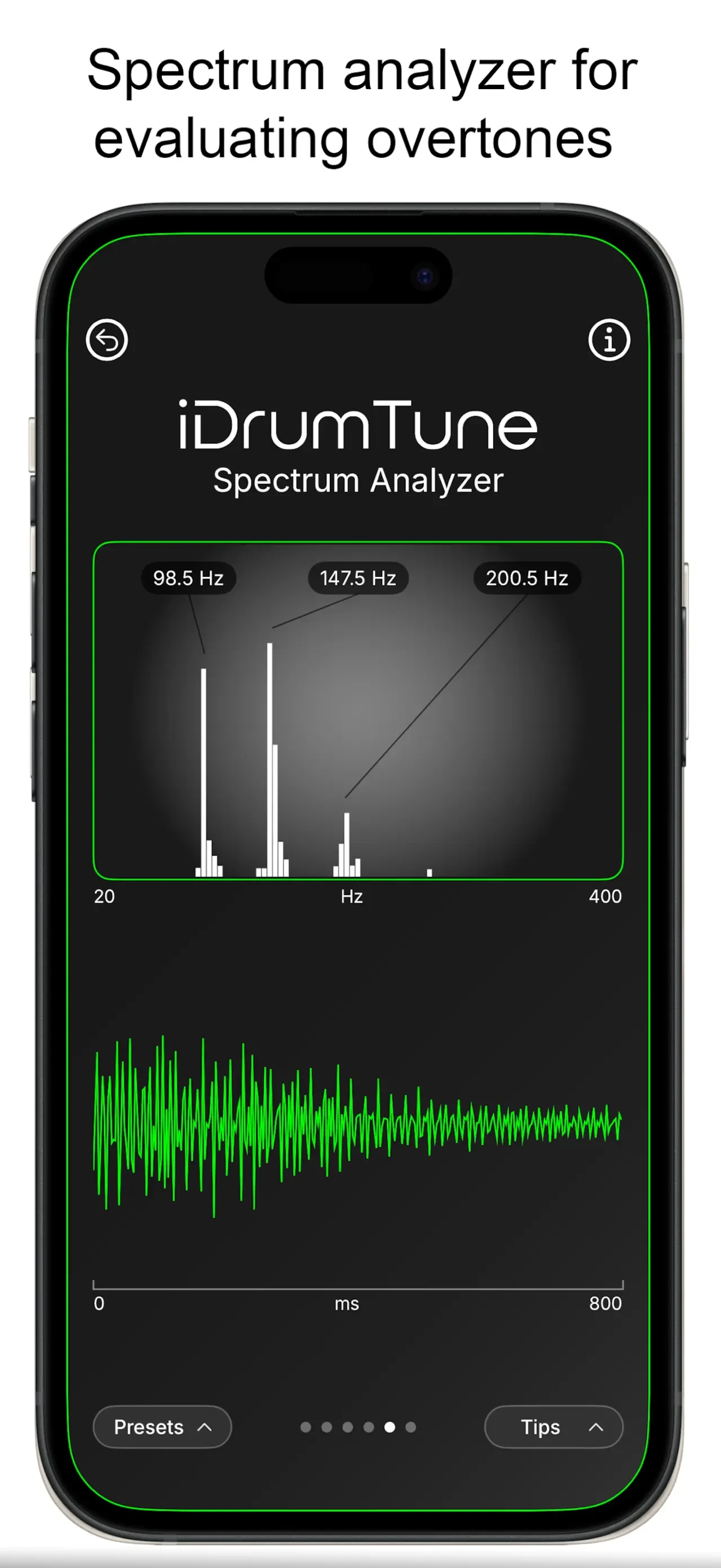 iDrumTune Precision Drum Tuner app store screenshot 5 — Unknown (iOS)