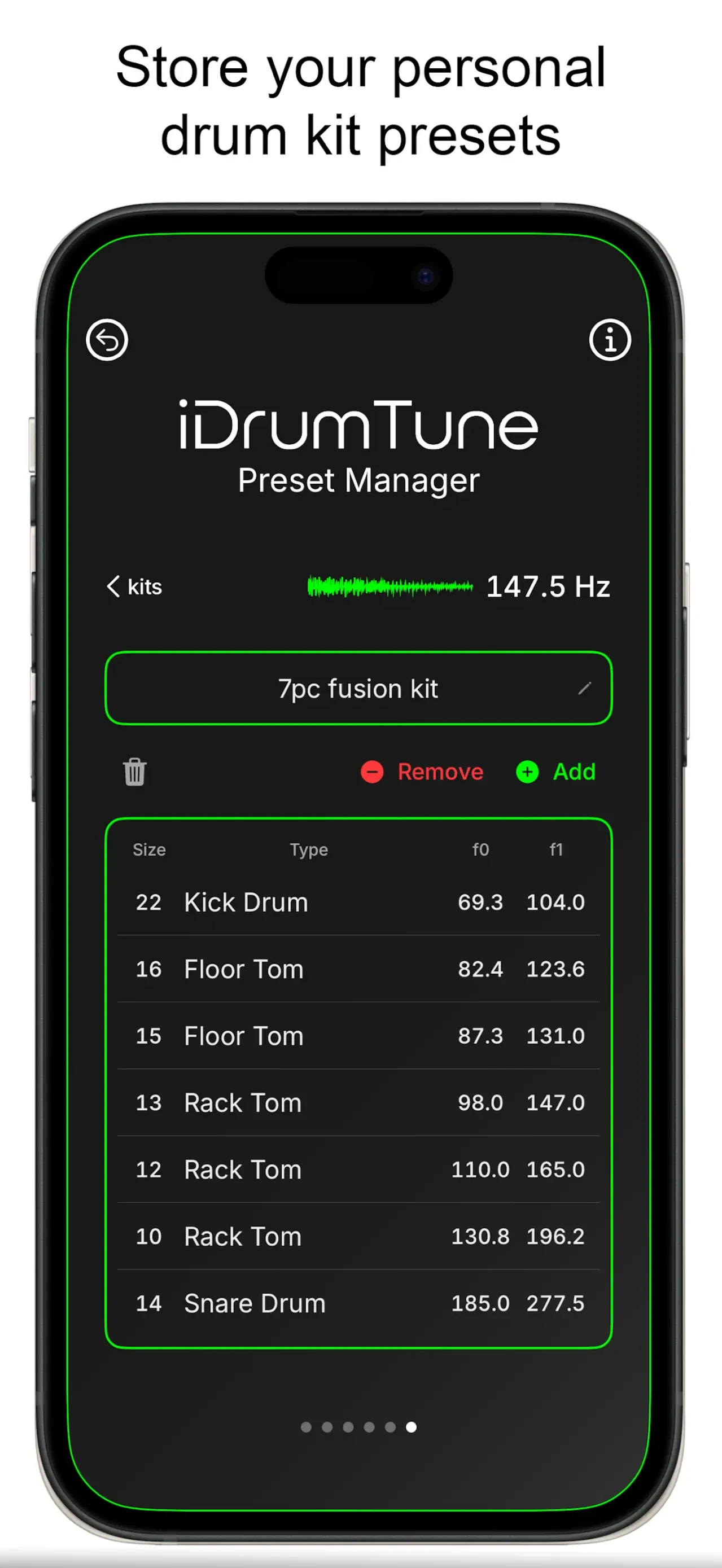 iDrumTune Precision Drum Tuner app store screenshot 6 — Unknown (iOS)