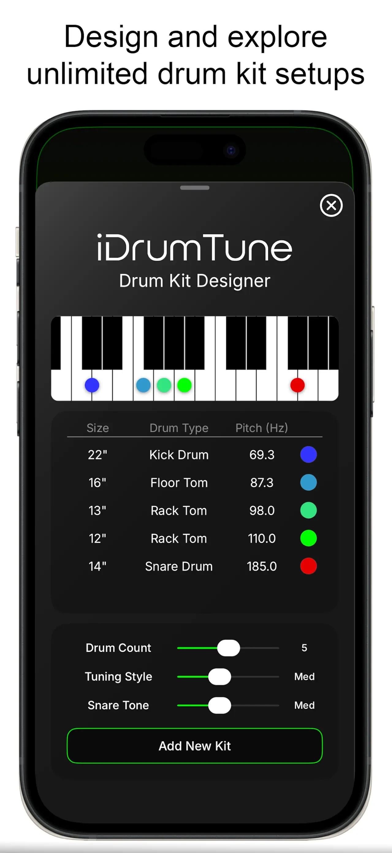 iDrumTune Precision Drum Tuner app store screenshot 7 — Unknown (iOS)