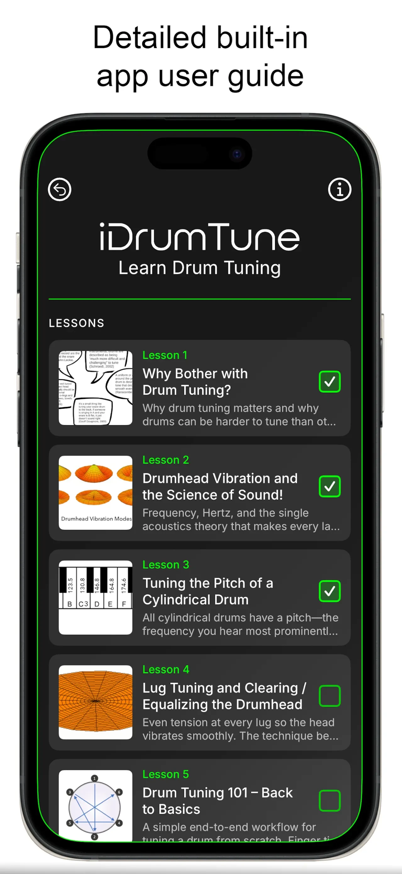 iDrumTune Precision Drum Tuner app store screenshot 8 — Unknown (iOS)
