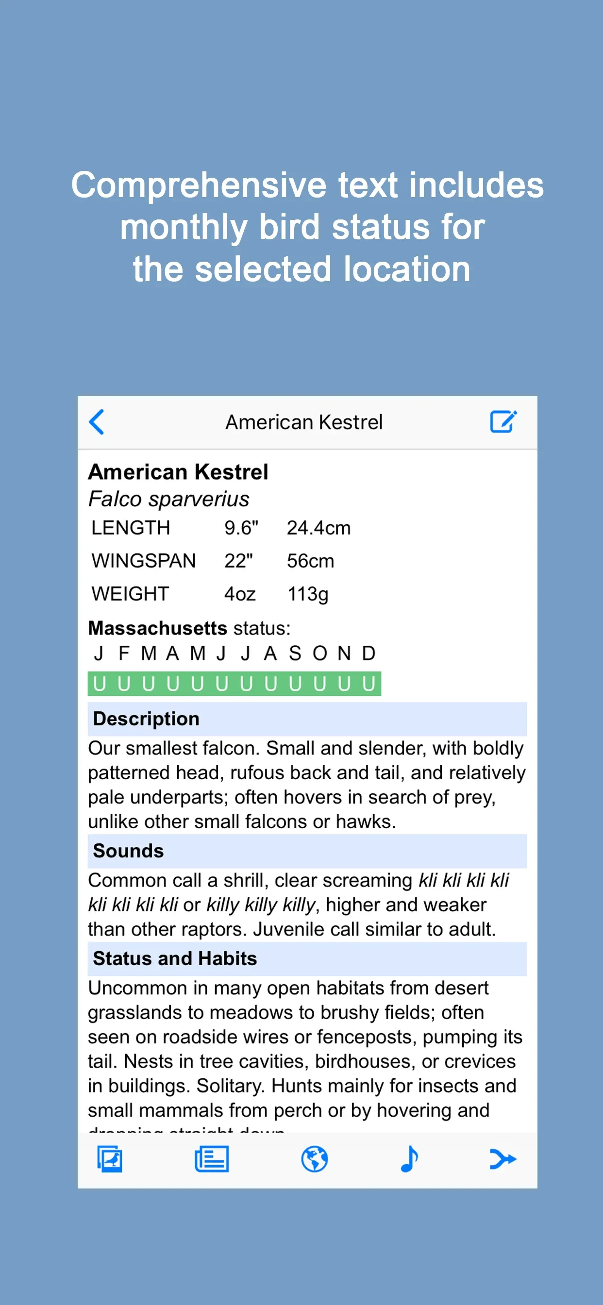 Sibley Birds 2nd Edition app store screenshot 3 — Reference (iOS)