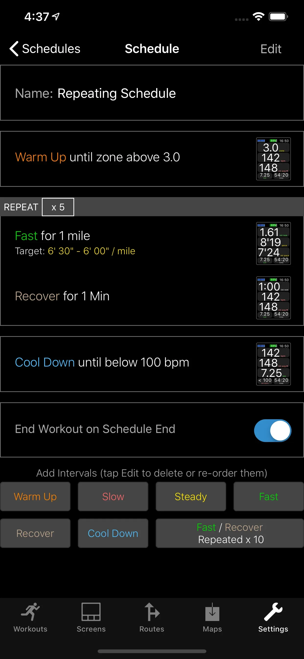 WorkOutDoors app store screenshot 10 — Health & Fitness (iOS)