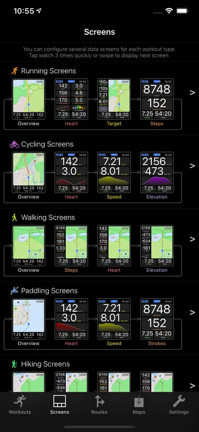 WorkOutDoors app store screenshot 1 — Health & Fitness (iOS)