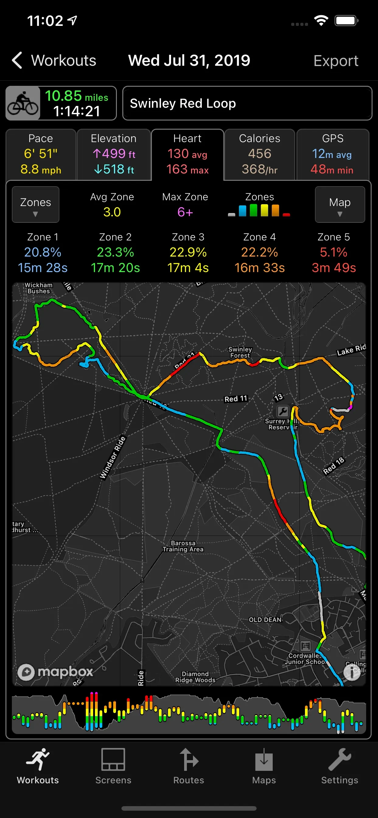 WorkOutDoors app store screenshot 2 — Health & Fitness (iOS)