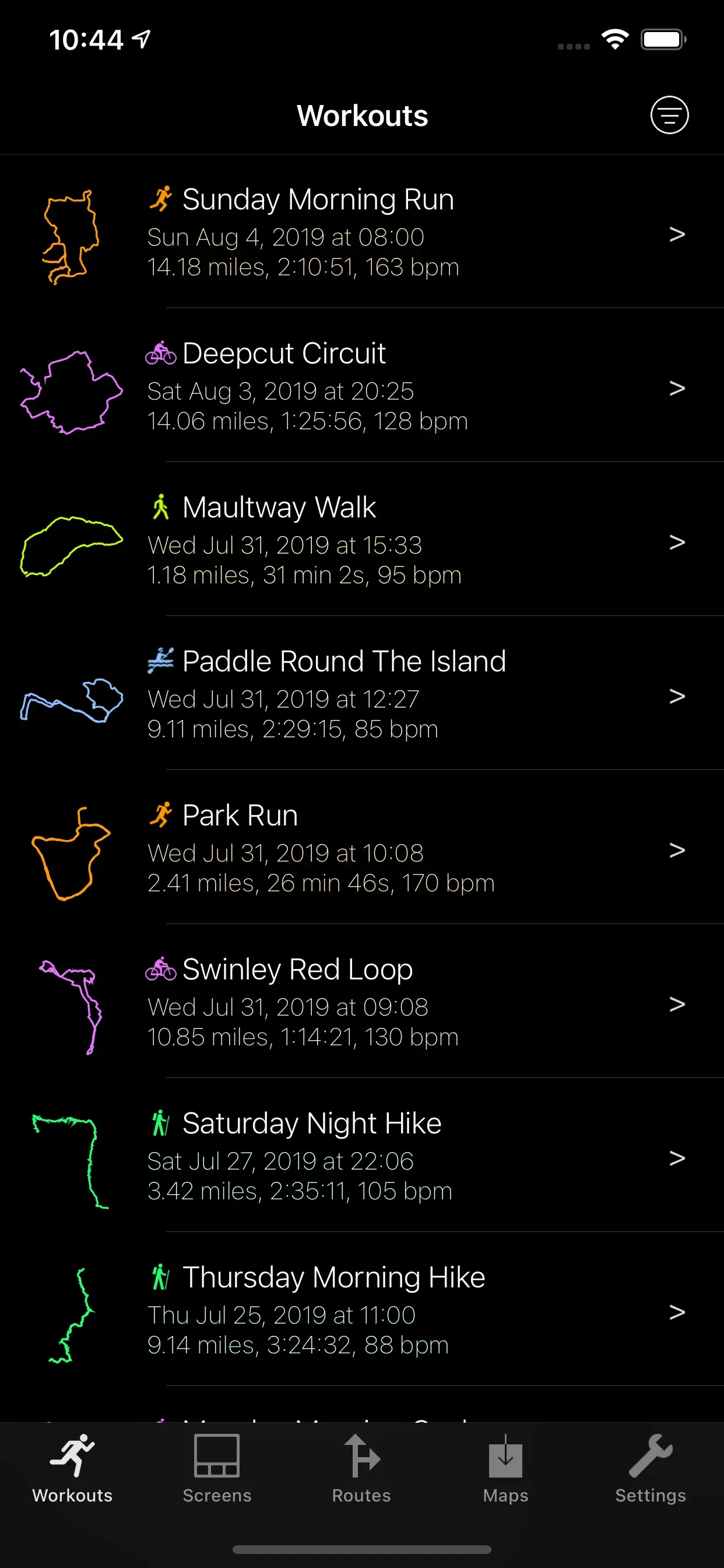 WorkOutDoors app store screenshot 3 — Health & Fitness (iOS)