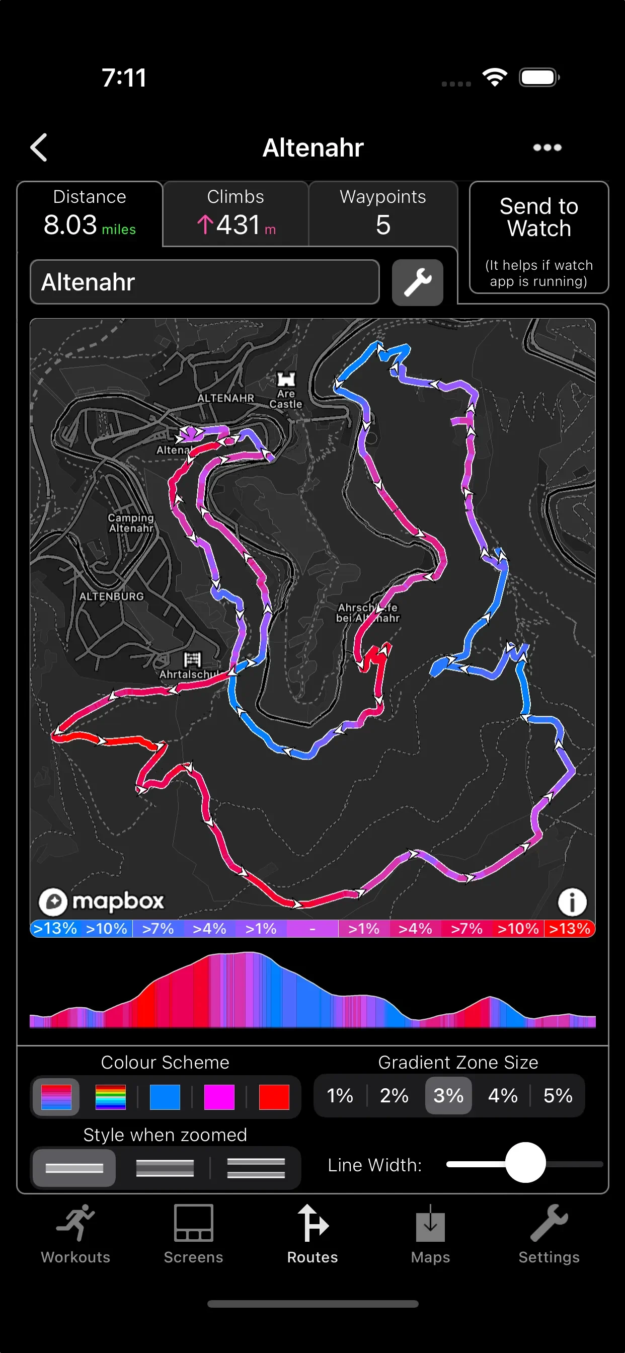 WorkOutDoors app store screenshot 4 — Health & Fitness (iOS)
