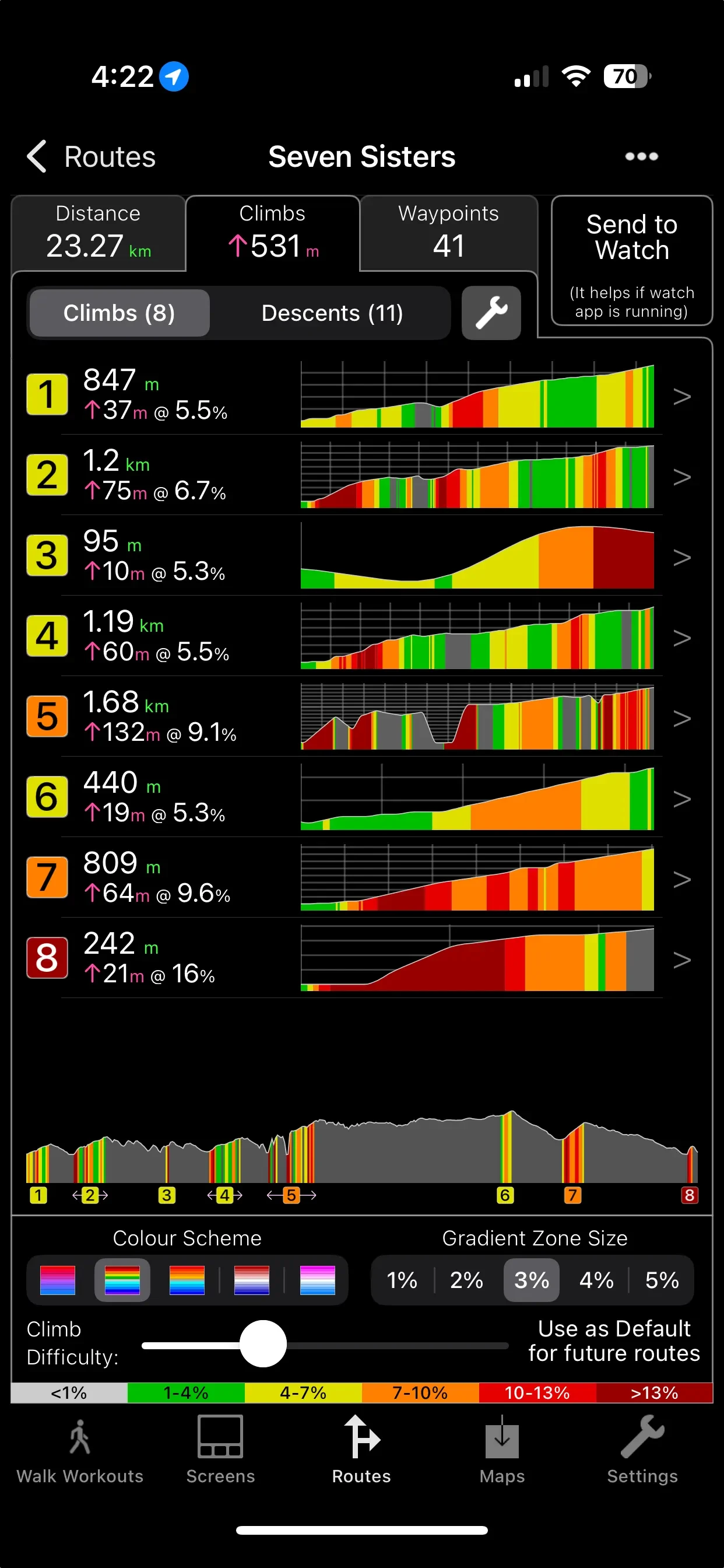 WorkOutDoors app store screenshot 6 — Health & Fitness (iOS)