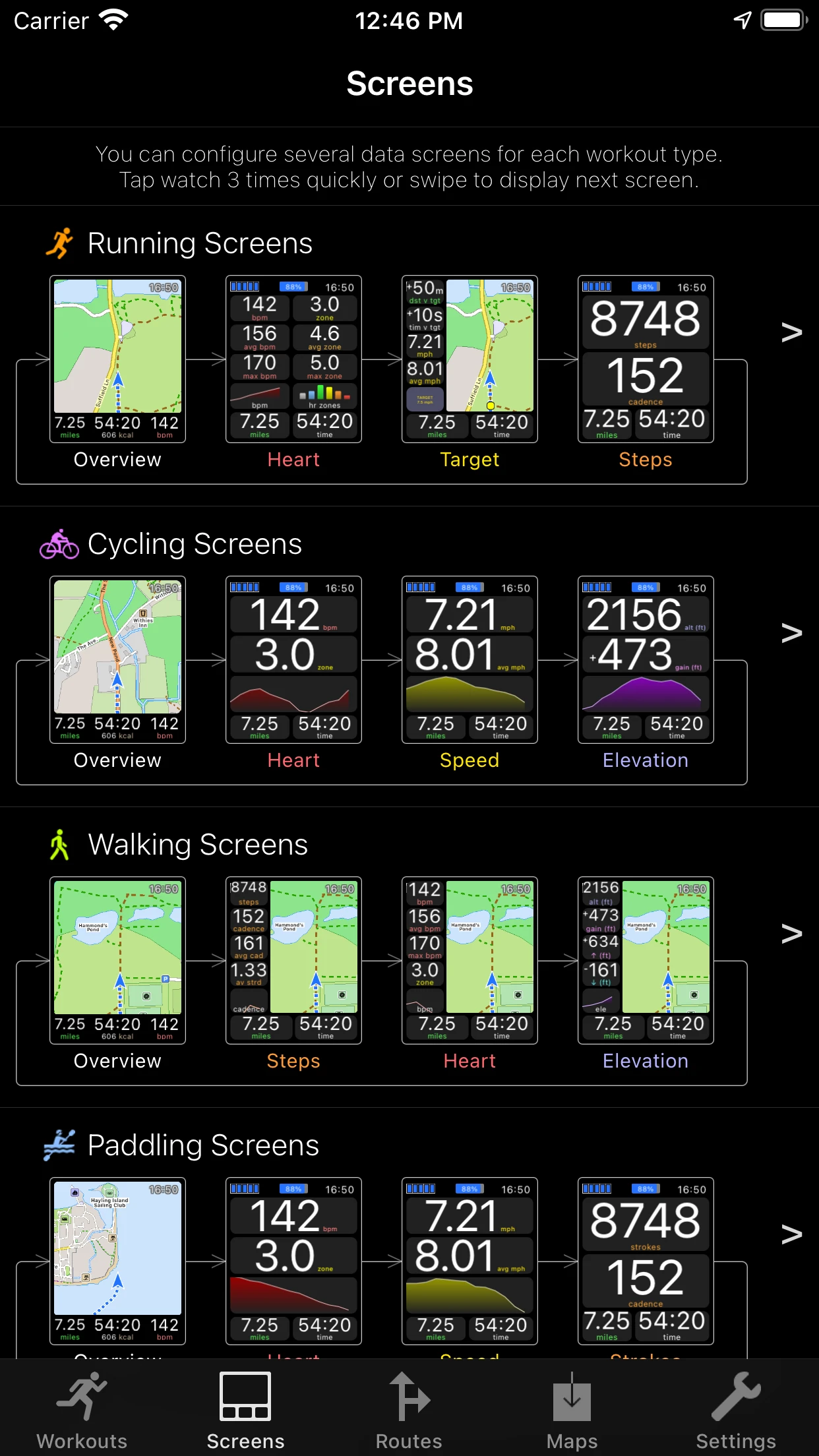 WorkOutDoors app store screenshot 1 — Health & Fitness (iOS)