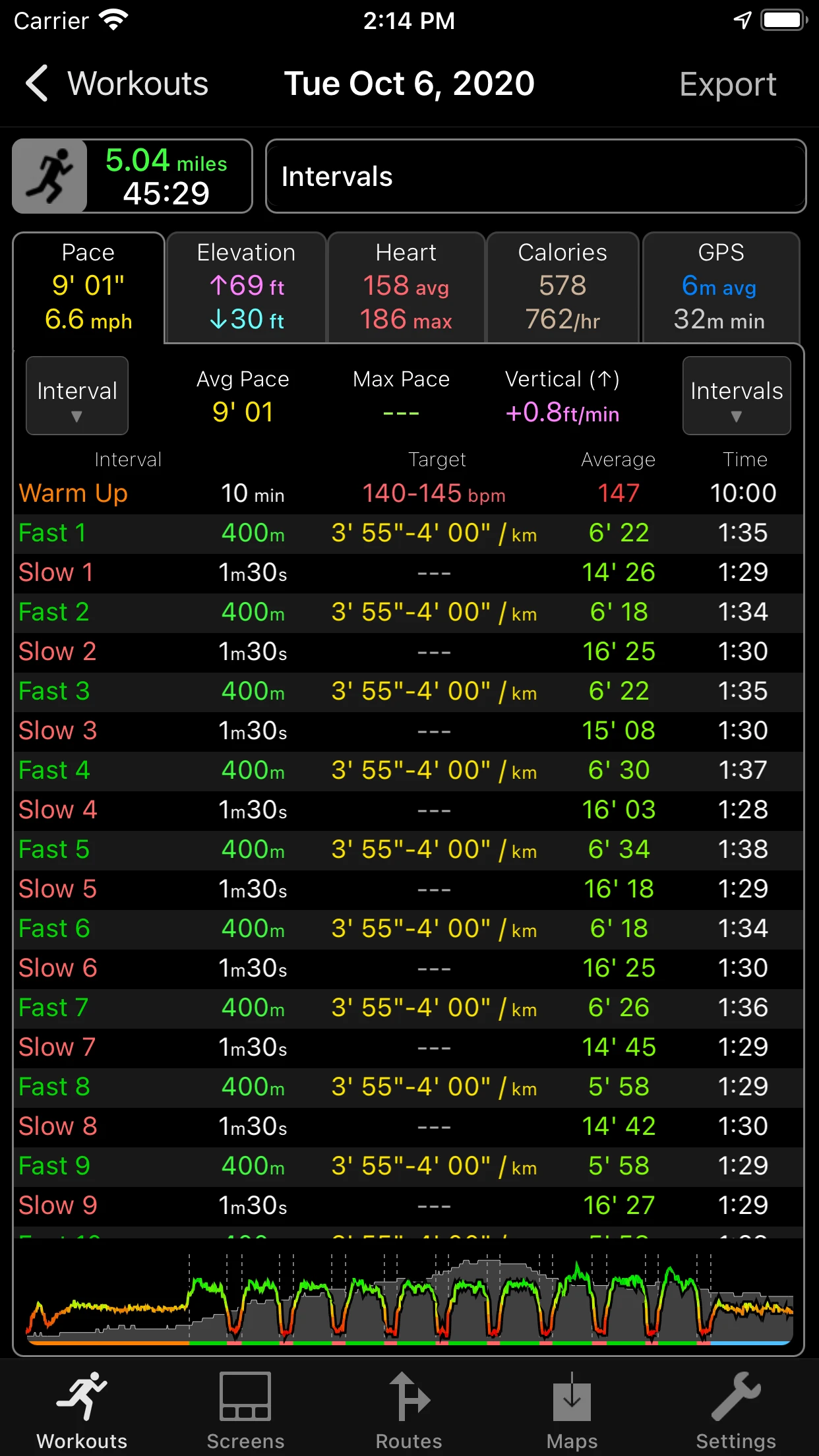 WorkOutDoors app store screenshot 10 — Health & Fitness (iOS)