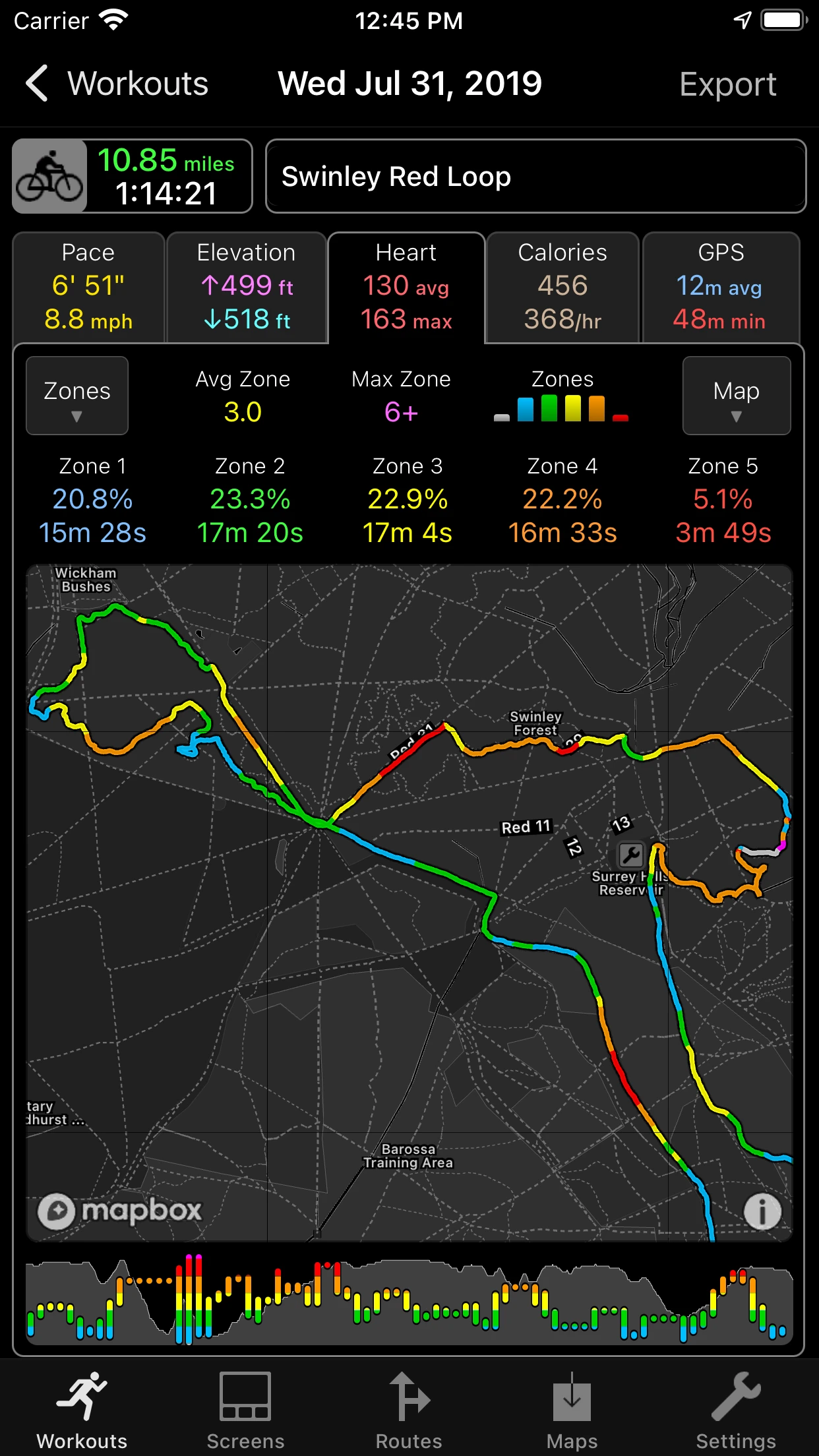 WorkOutDoors app store screenshot 2 — Health & Fitness (iOS)
