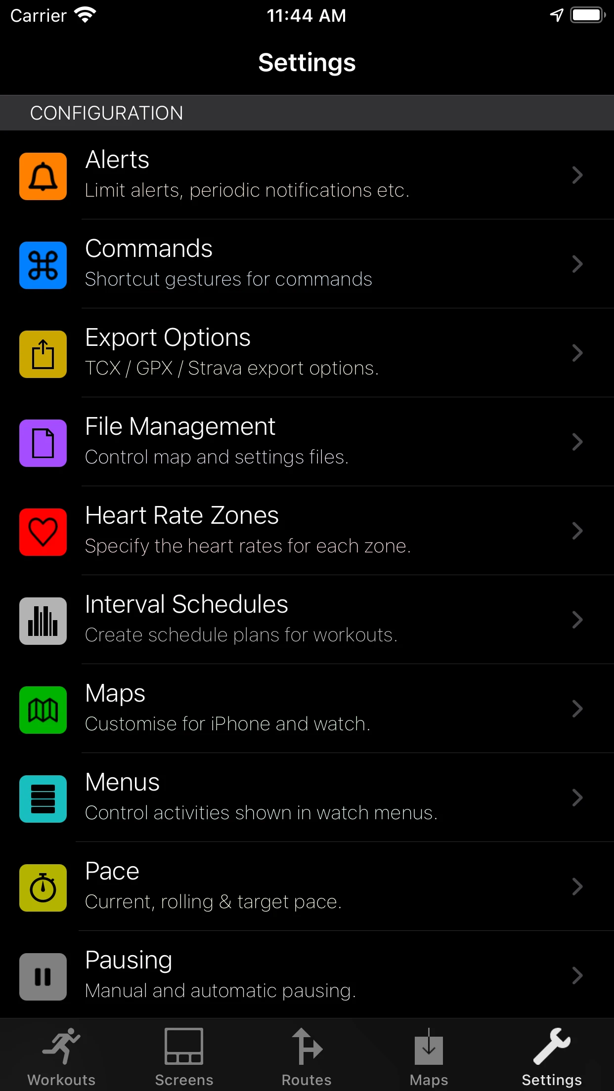 WorkOutDoors app store screenshot 4 — Health & Fitness (iOS)
