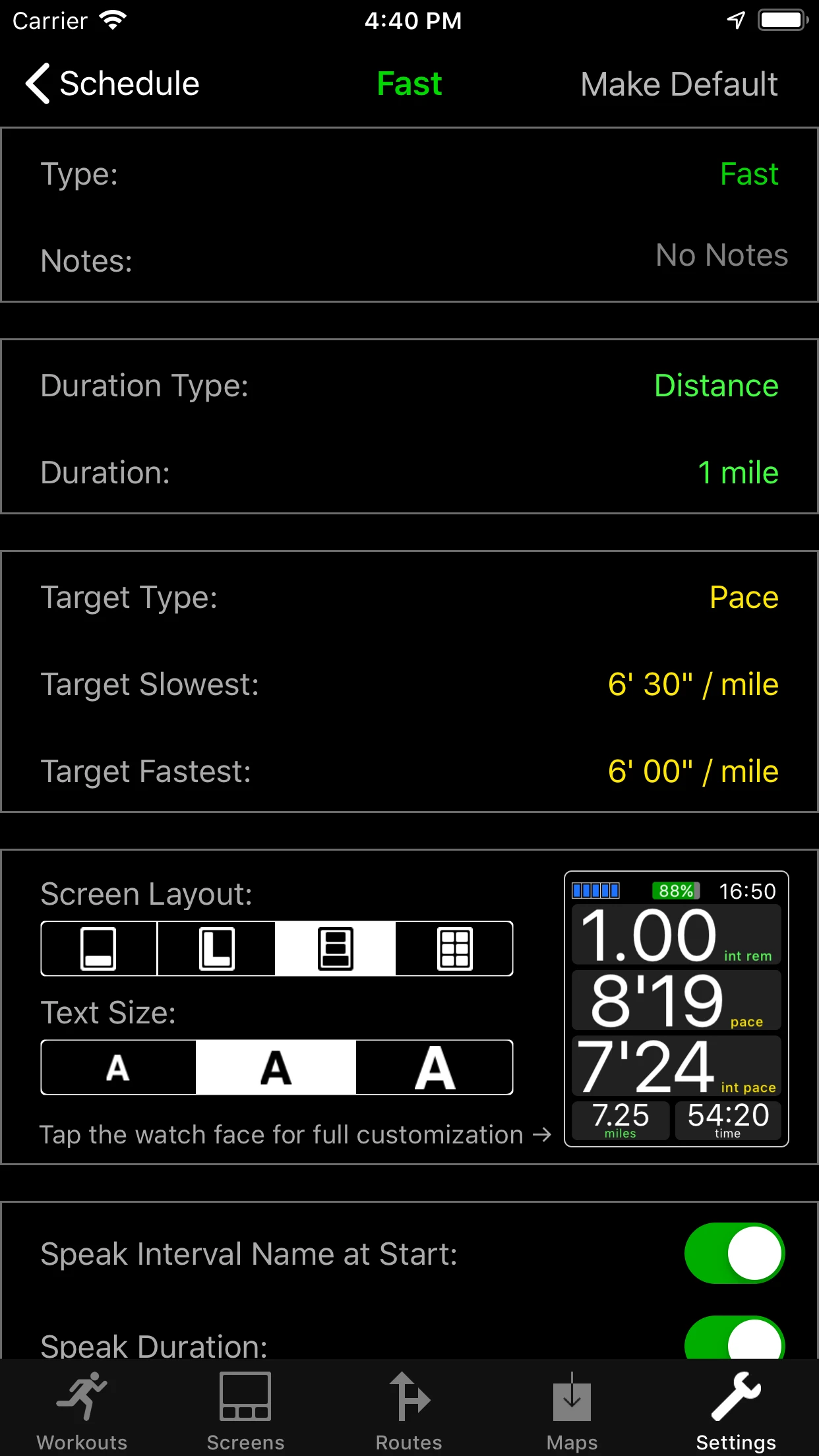 WorkOutDoors app store screenshot 9 — Health & Fitness (iOS)