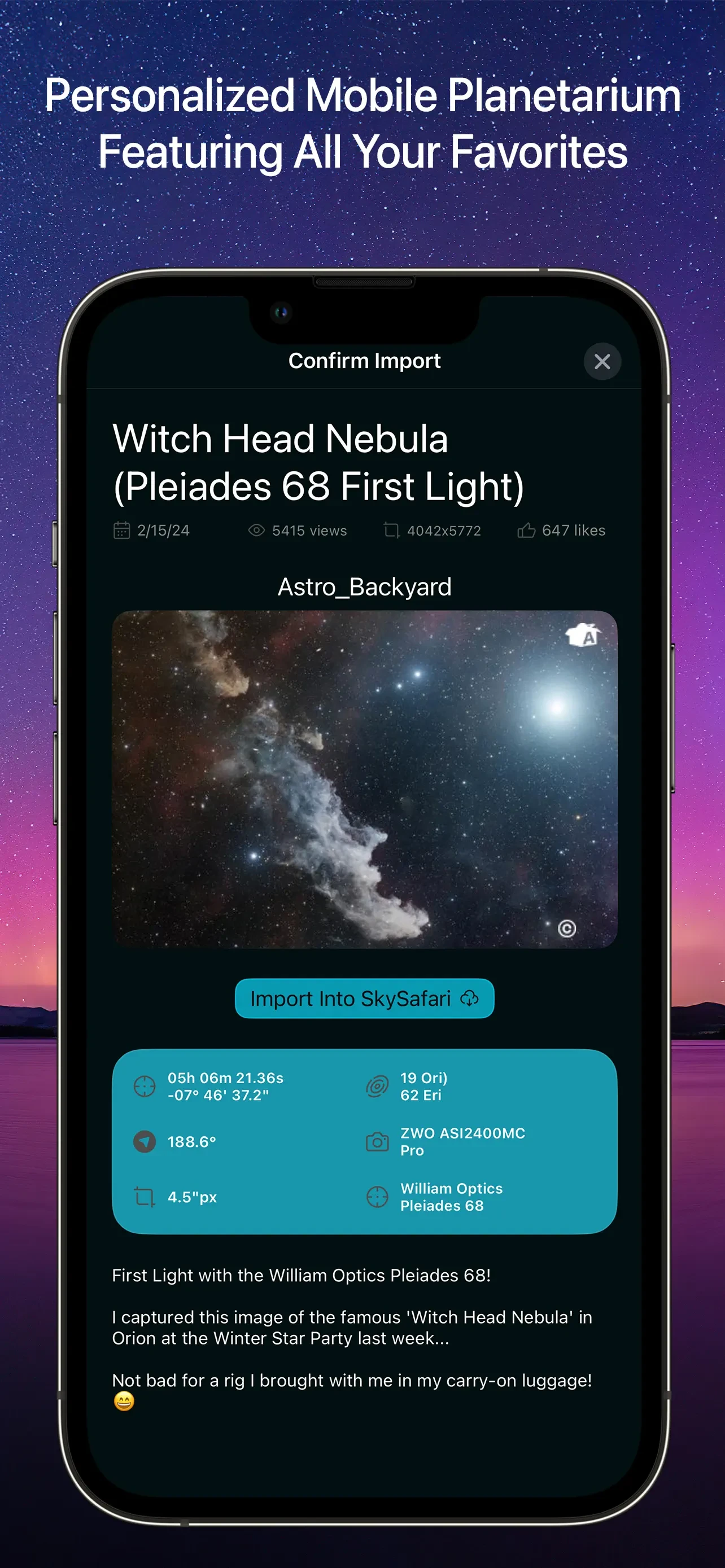 SkySafari app store screenshot 5 — Reference (iOS)