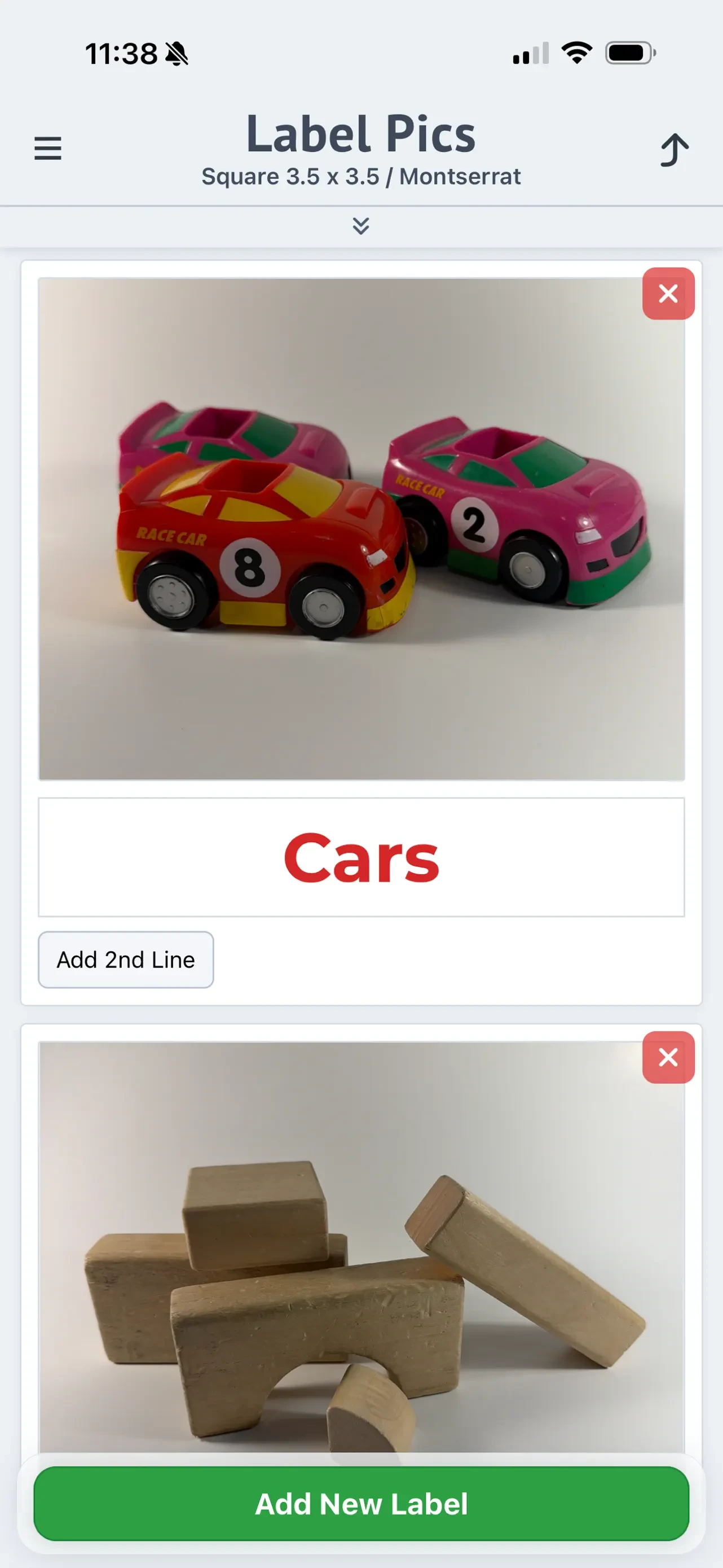 Label Pics app store screenshot 2 — Unknown (iOS)