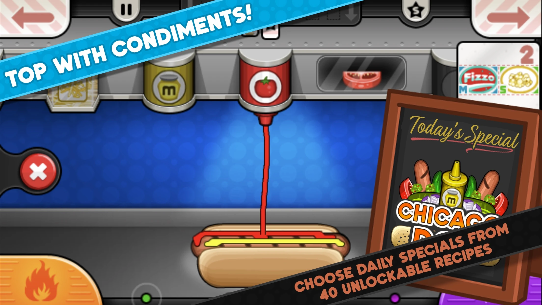 Papa's Hot Doggeria To Go! app store screenshot 3 — Games (iOS)