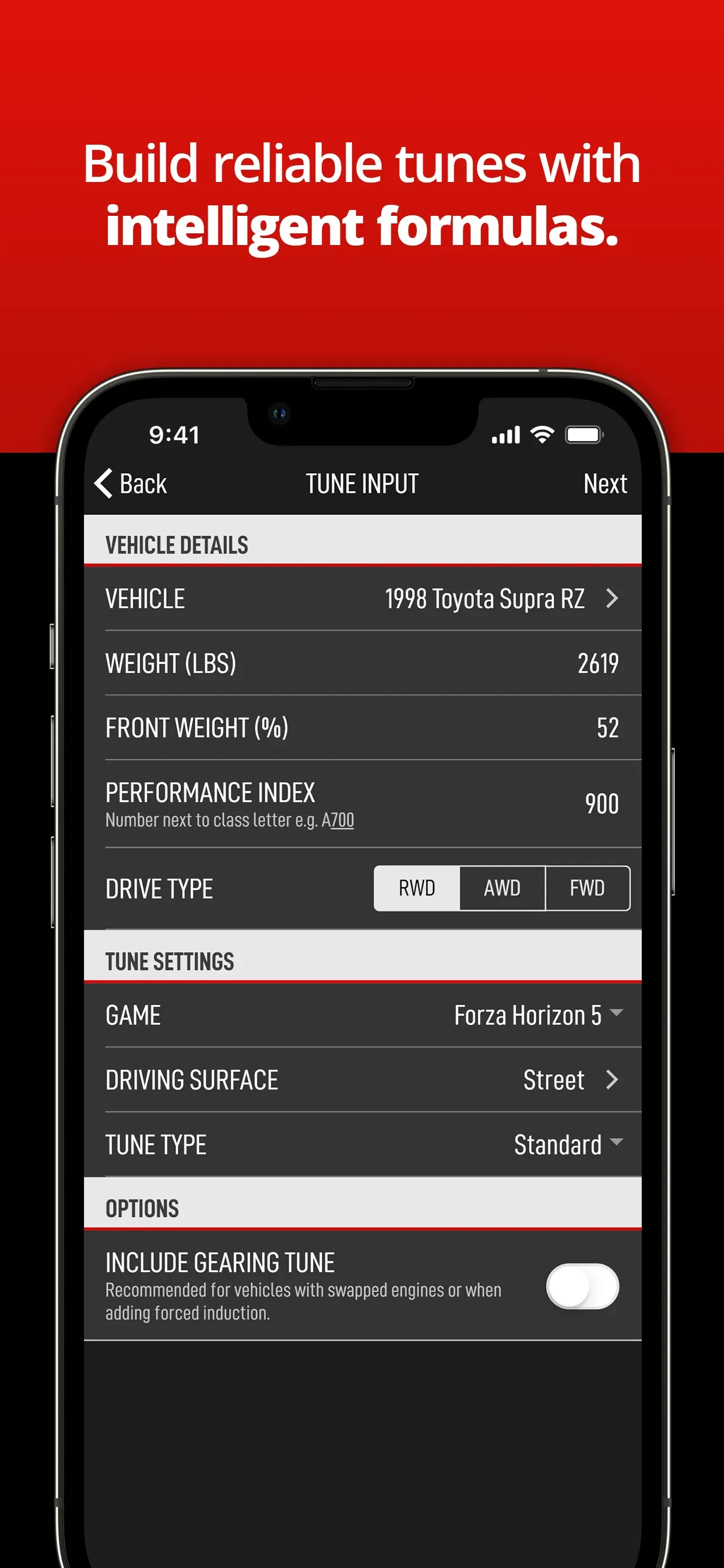ForzaTune Pro app store screenshot 3 — Utilities (iOS)