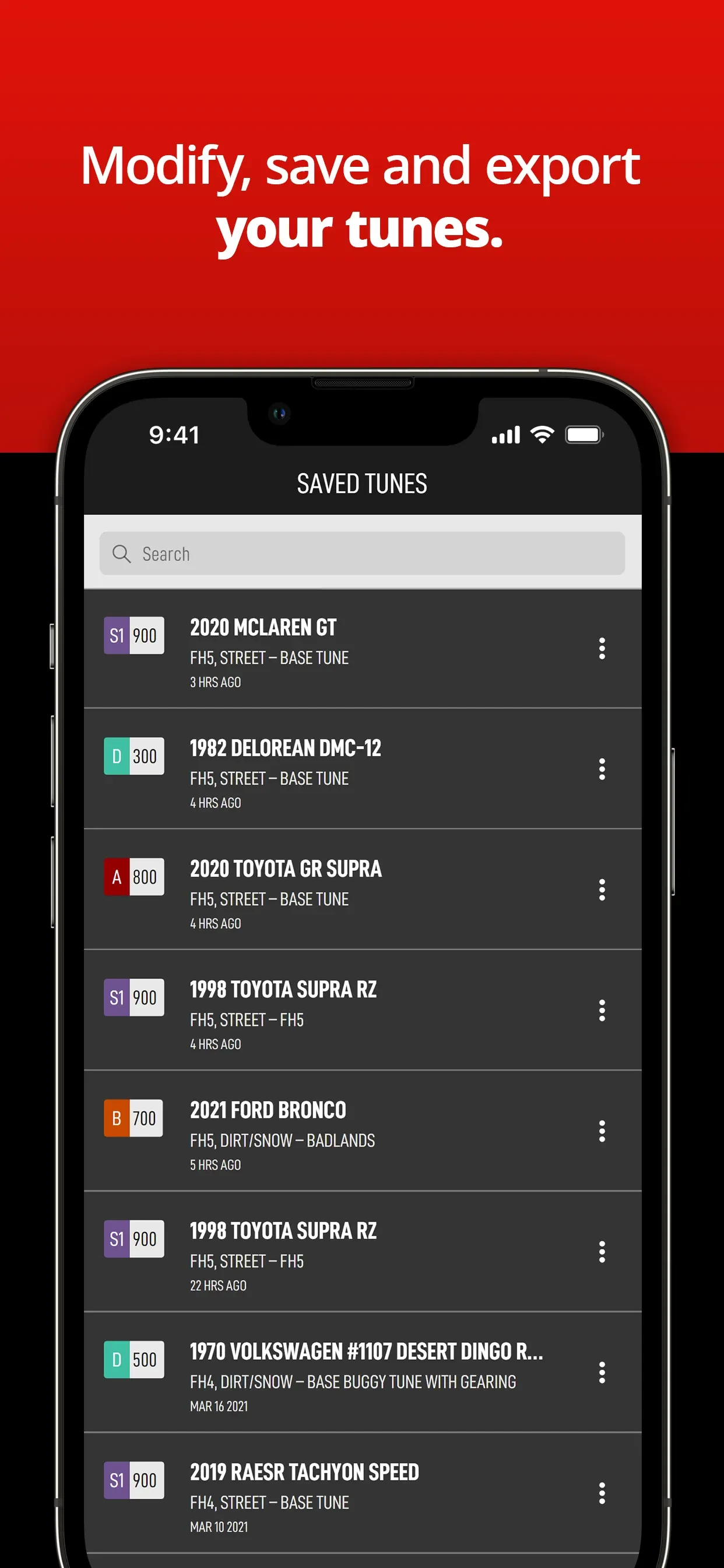 ForzaTune Pro app store screenshot 7 — Utilities (iOS)