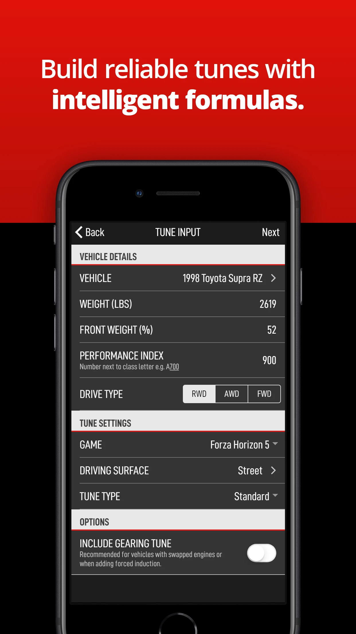ForzaTune Pro app store screenshot 3 — Utilities (iOS)