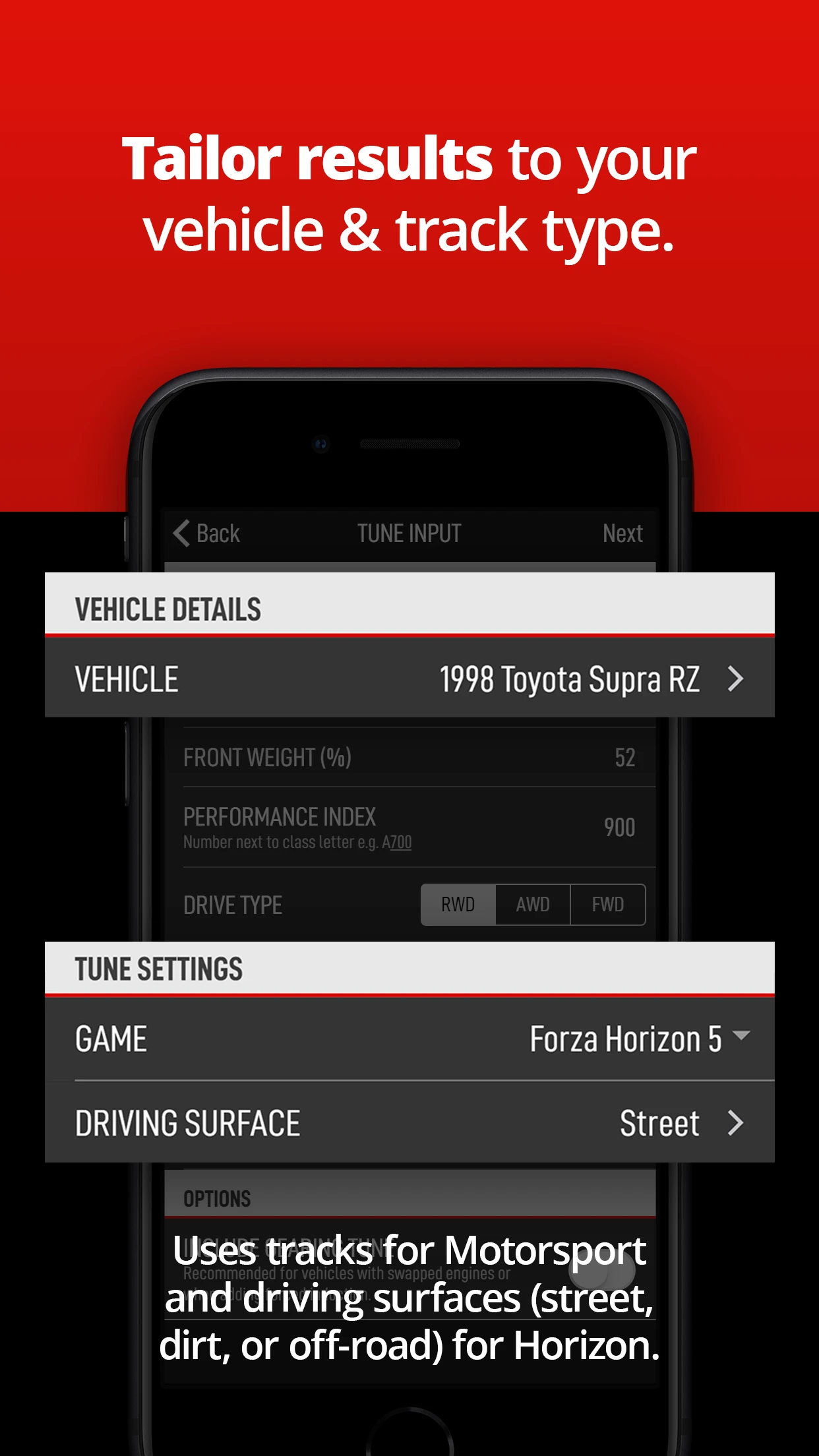 ForzaTune Pro app store screenshot 4 — Utilities (iOS)