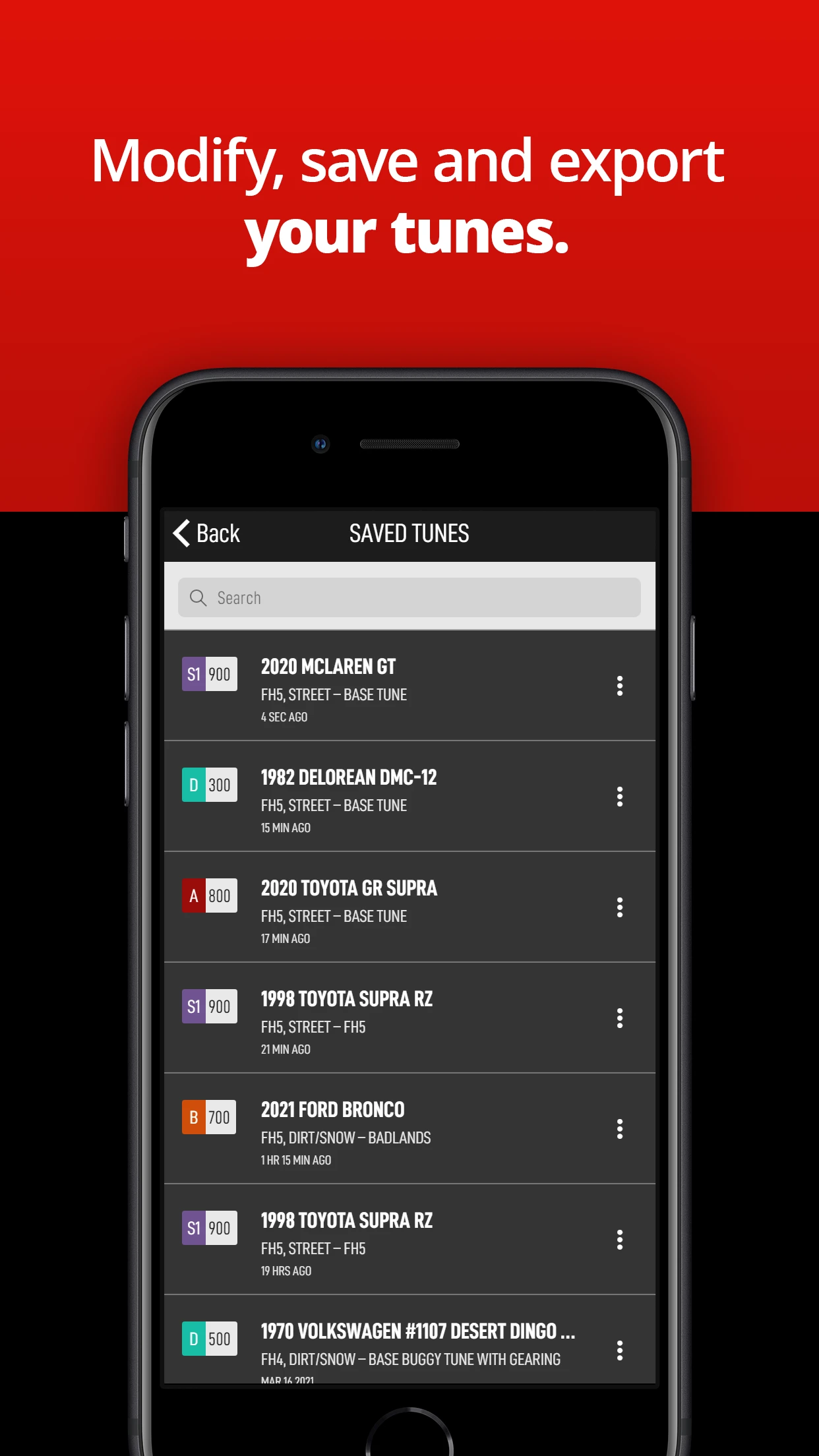 ForzaTune Pro app store screenshot 7 — Utilities (iOS)