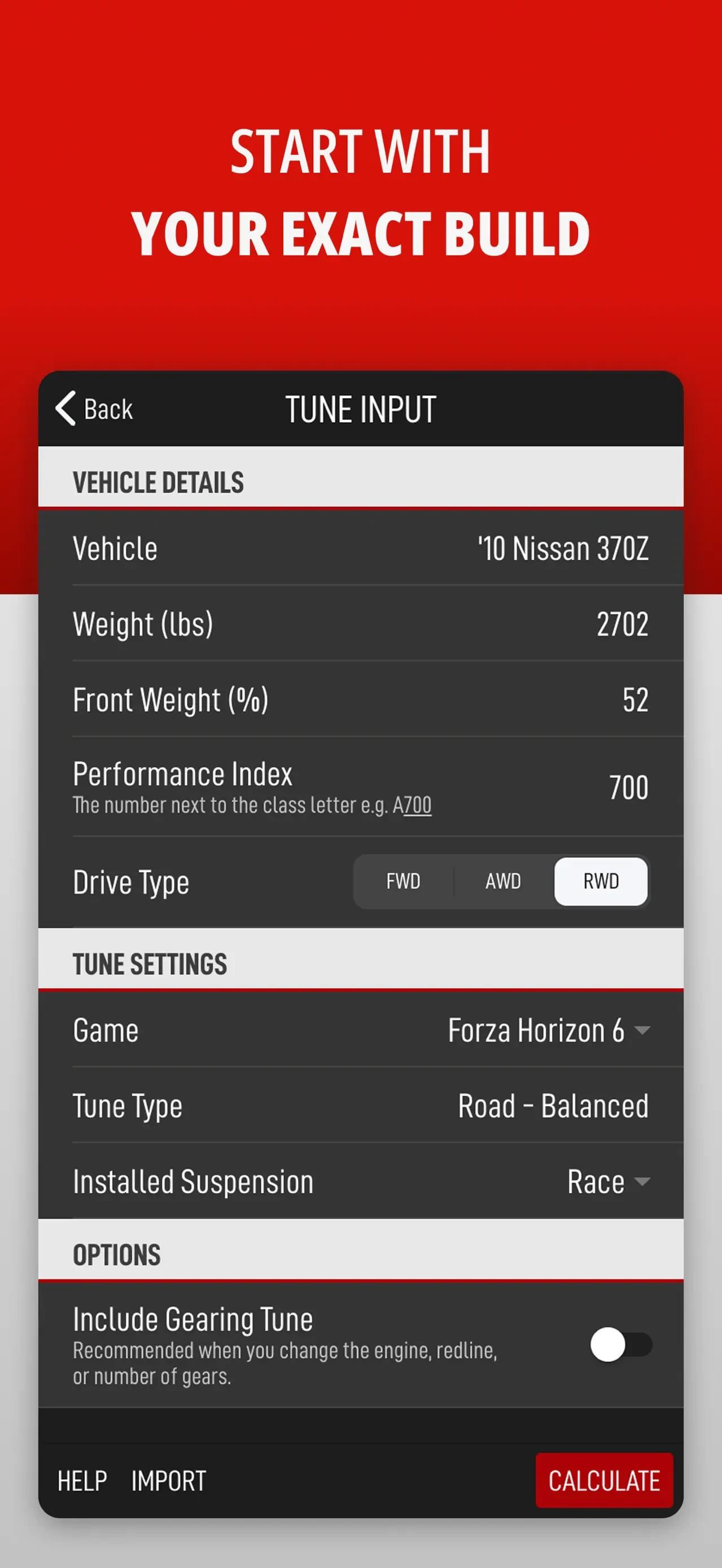 ForzaTune Pro app store screenshot 2 — Utilities (iOS)