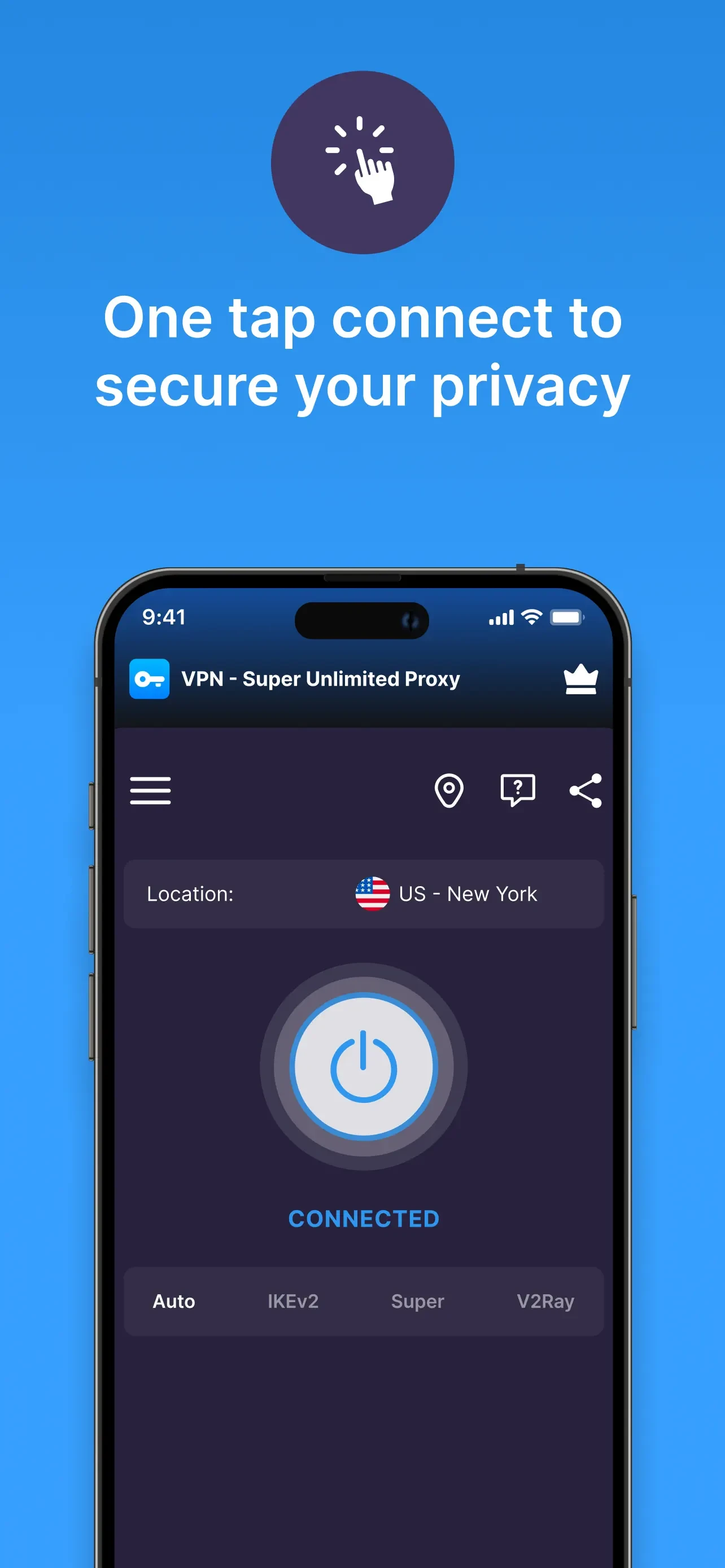 VPN - Super Unlimited Proxy app store screenshot 2 — Productivity (iOS)