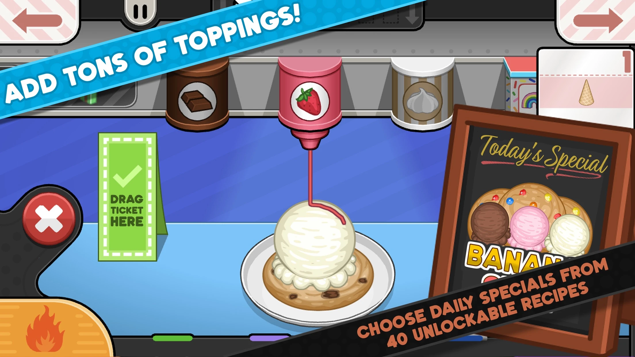 Papa's Scooperia To Go! app store screenshot 4 — Games (iOS)