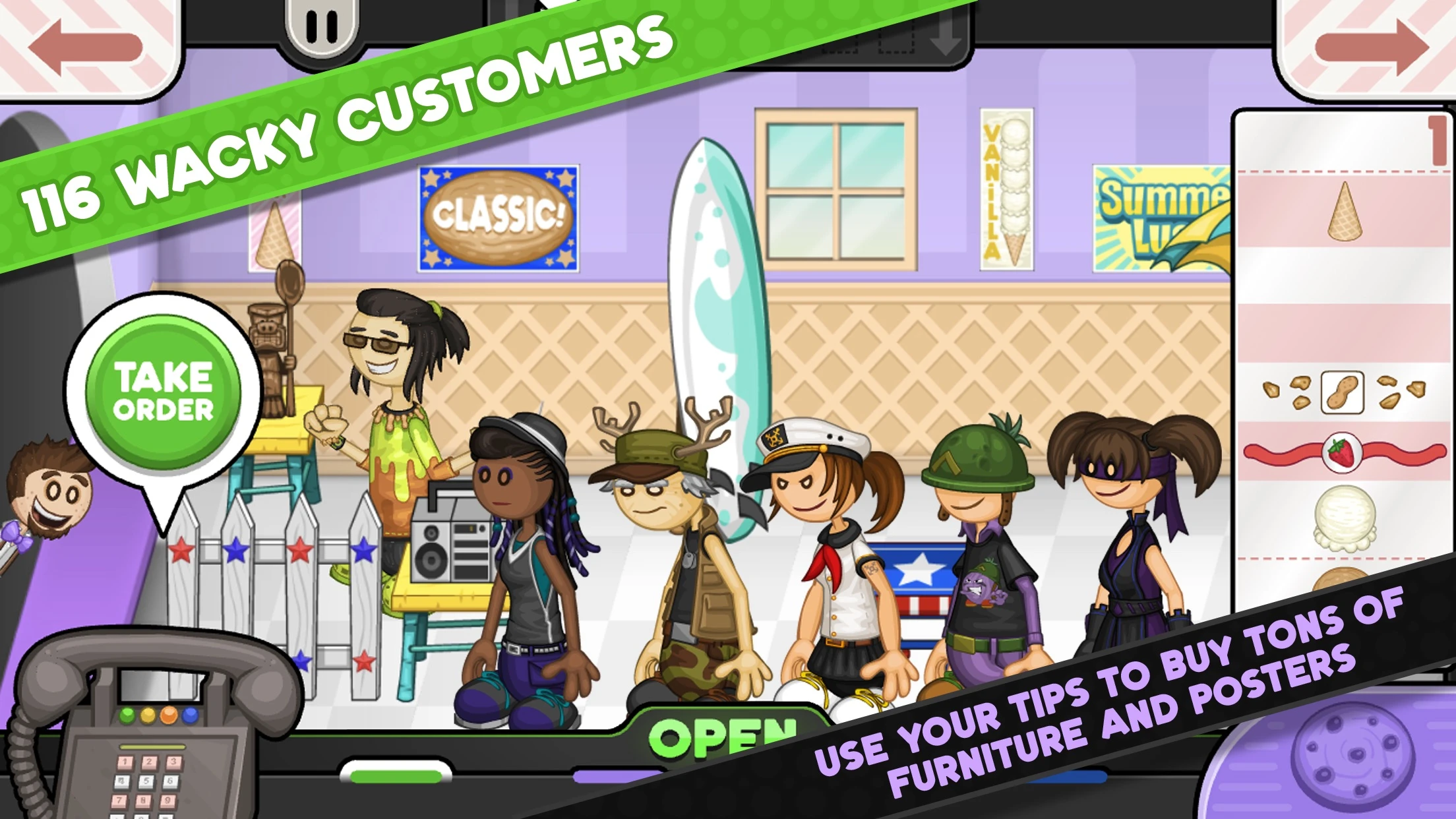 Papa's Scooperia To Go! app store screenshot 5 — Games (iOS)