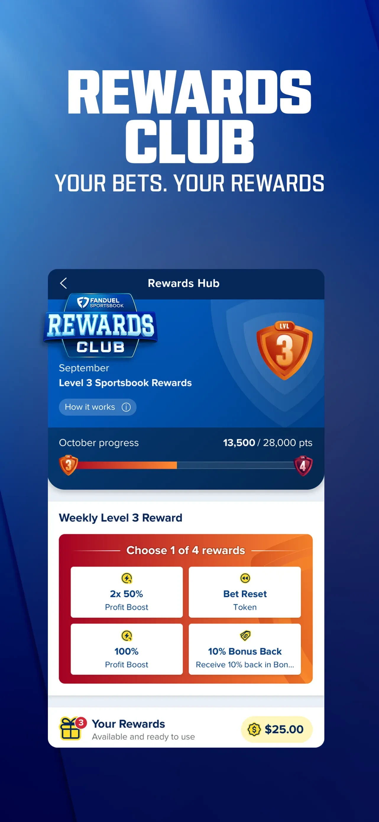 FanDuel Sportsbook & Casino app store screenshot 4 — Unknown (iOS)