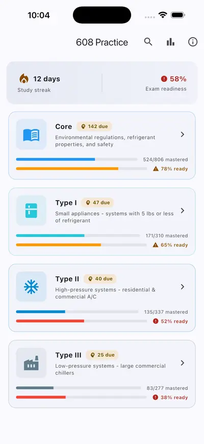 608 Practice app store screenshot 1 — Education (iOS)