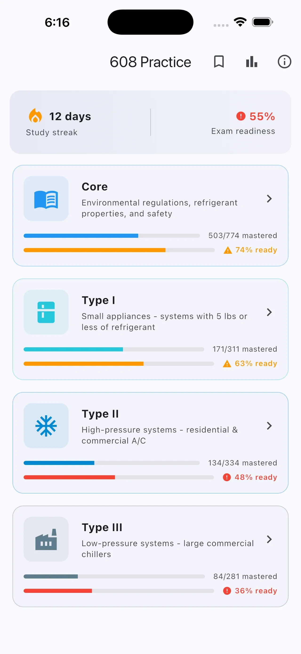 608 Practice app store screenshot 1 — Education (iOS)