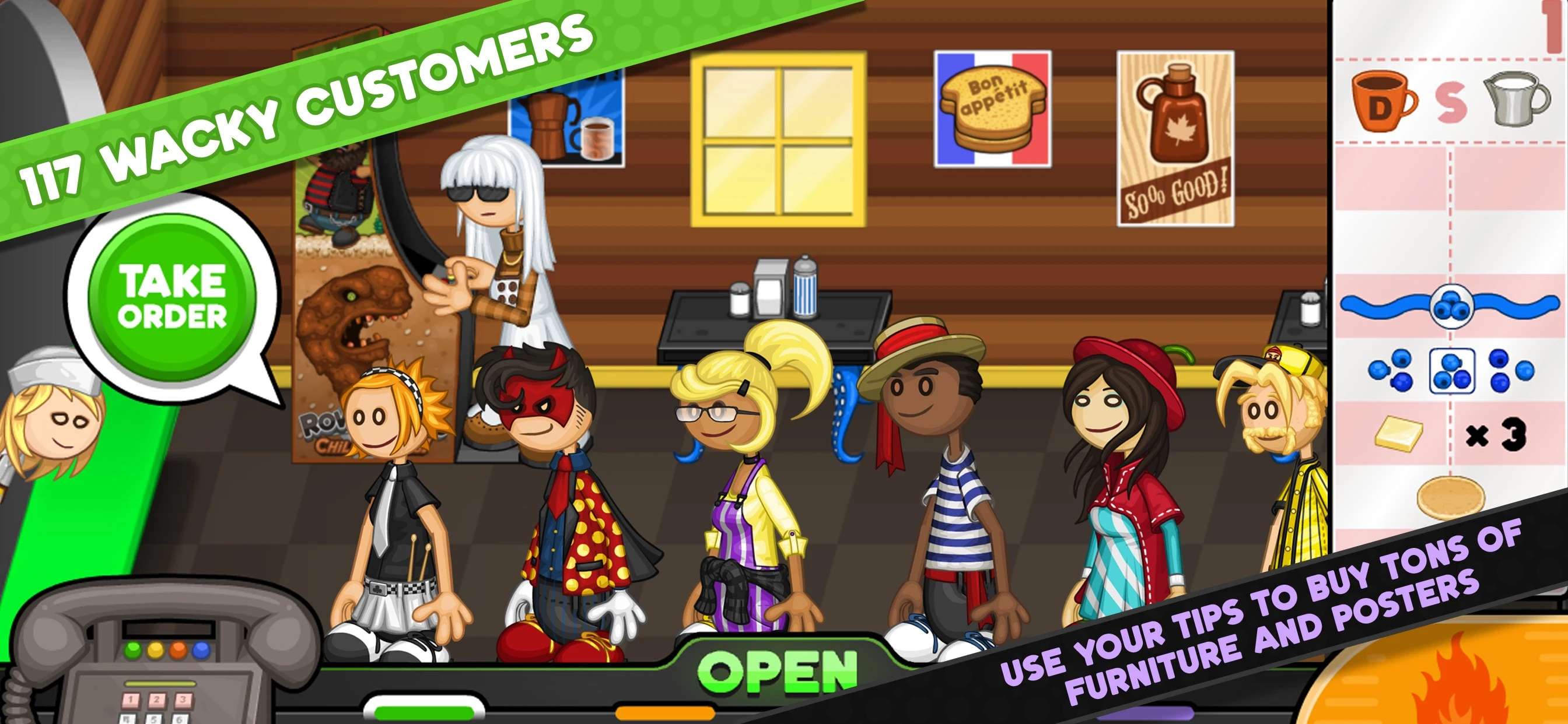 Papa's Pancakeria To Go! app store screenshot 2 — Games (iOS)