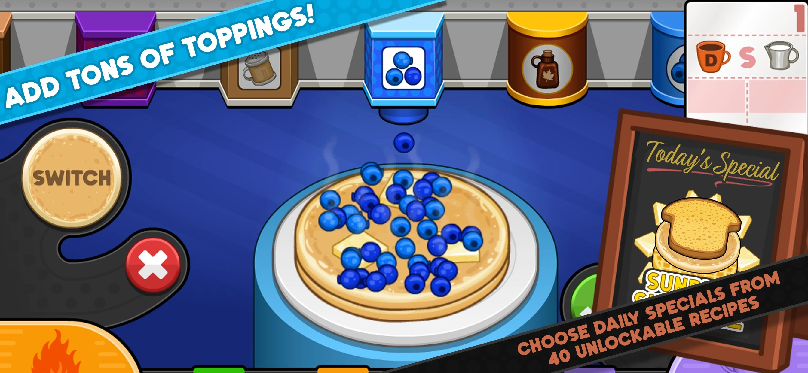 Papa's Pancakeria To Go! app store screenshot 4 — Games (iOS)