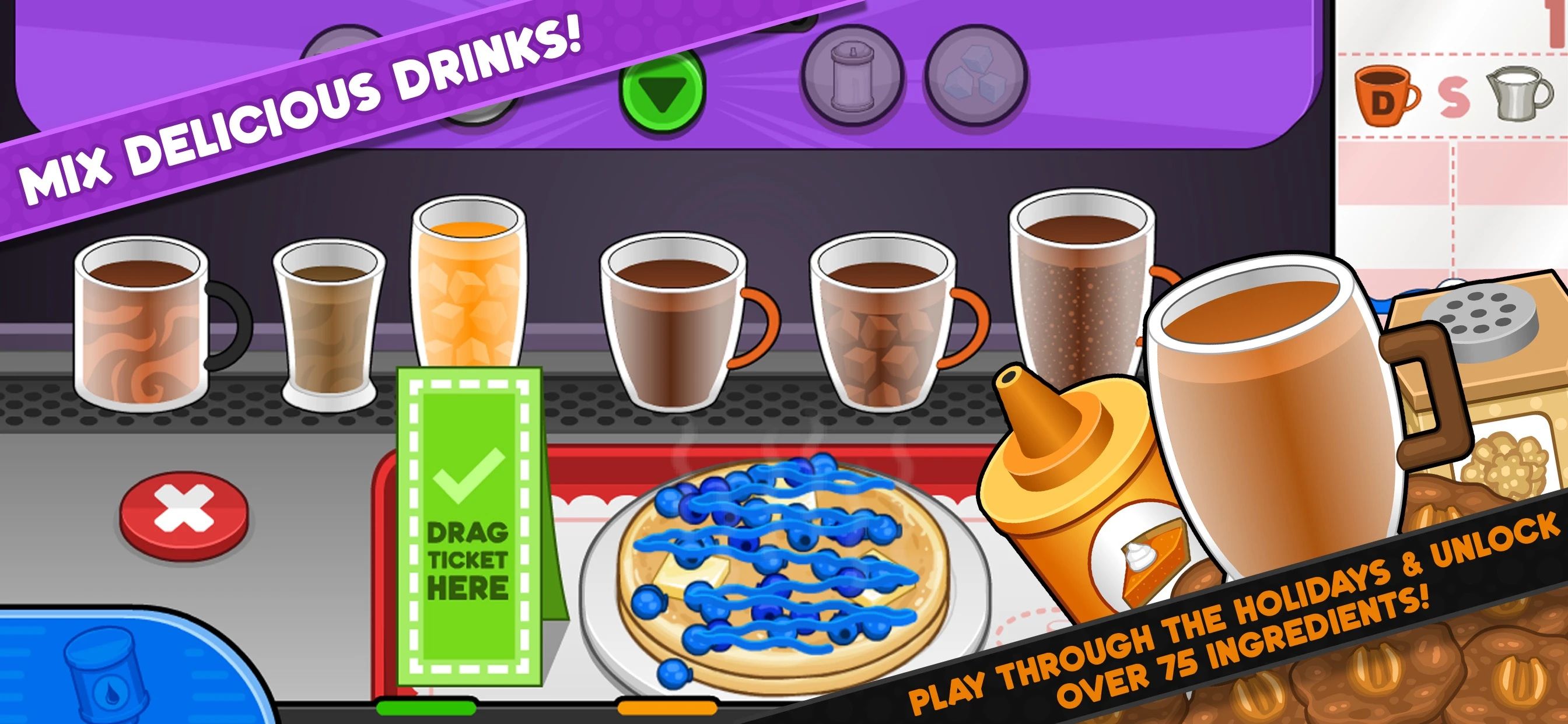 Papa's Pancakeria To Go! app store screenshot 5 — Games (iOS)