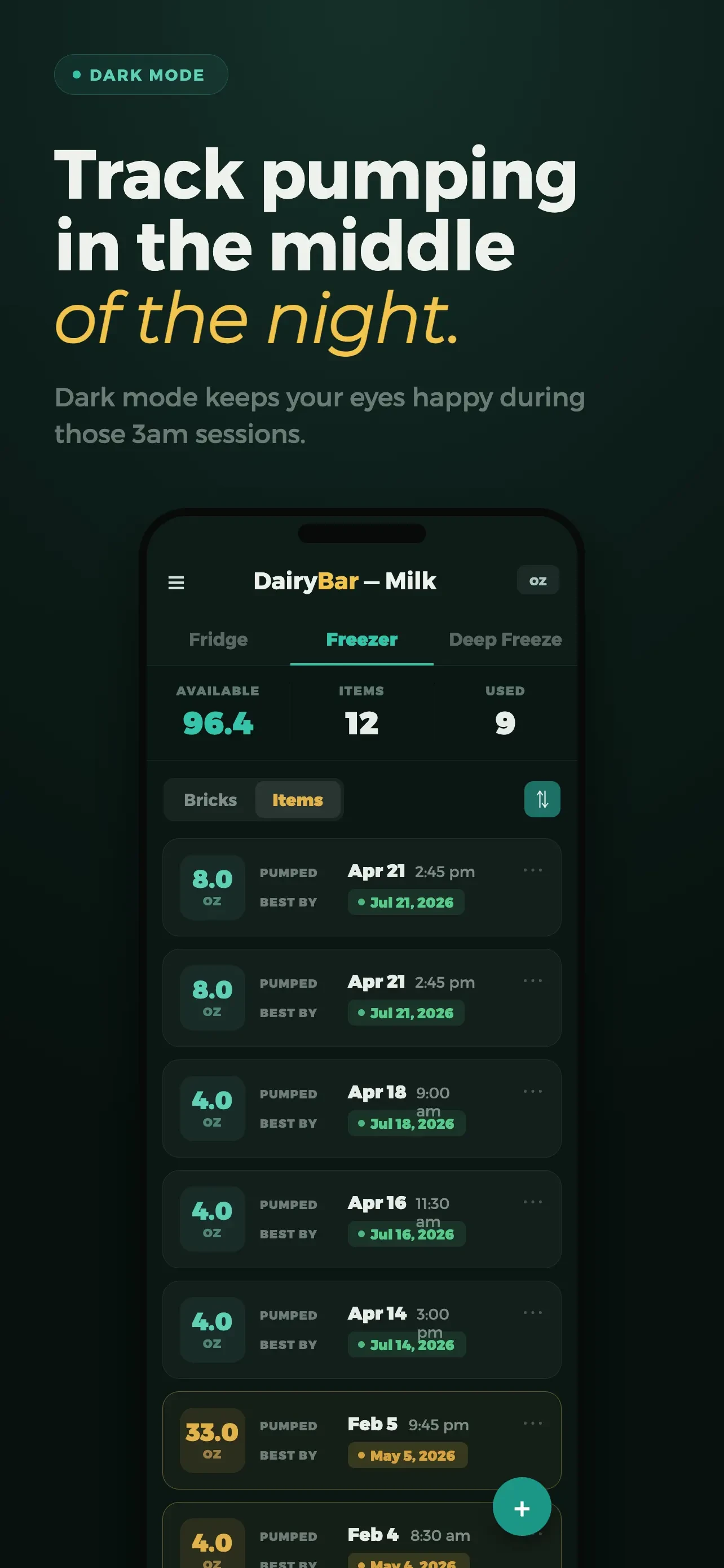 DairyBar app store screenshot 2 — Medical (iOS)