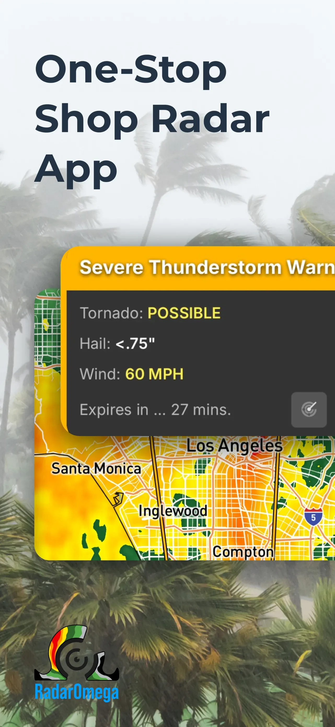 RadarOmega: Doppler Radar App app store screenshot 1 — Weather (iOS)