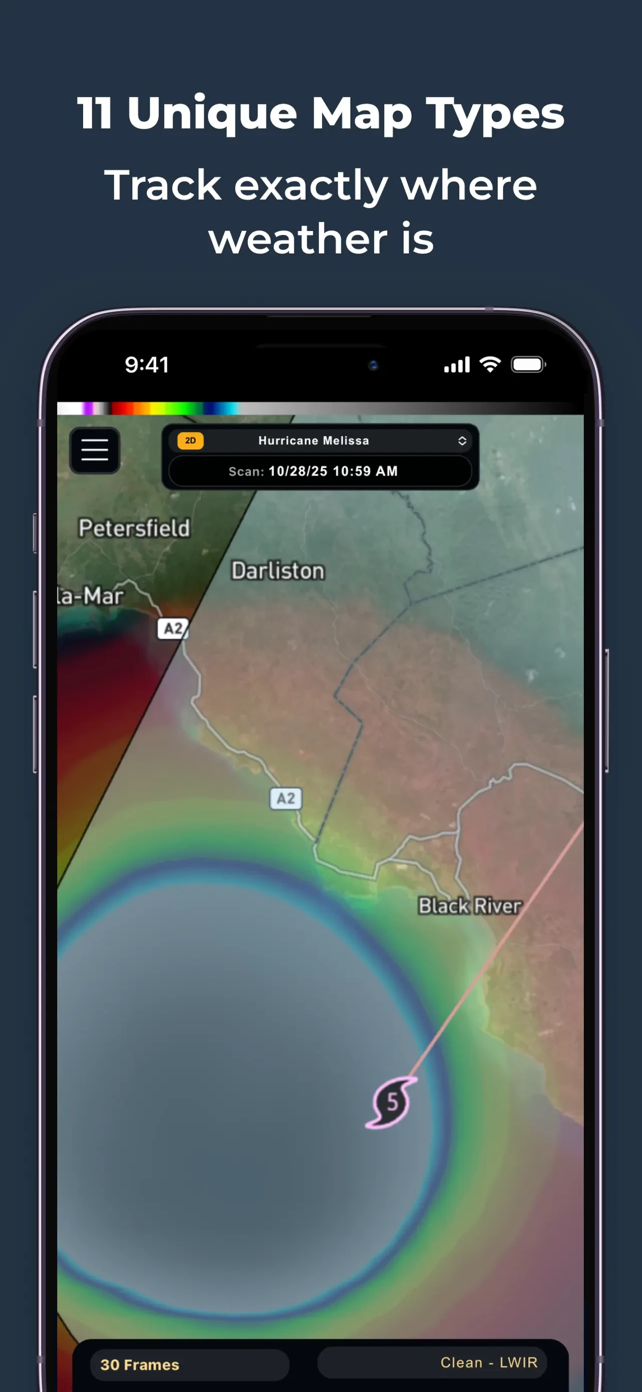 RadarOmega: Doppler Radar App app store screenshot 4 — Weather (iOS)