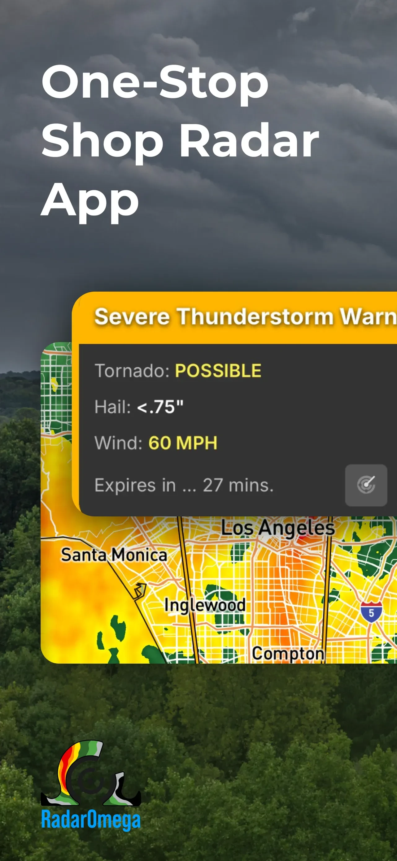 RadarOmega: Doppler Radar App app store screenshot 1 — Weather (iOS)