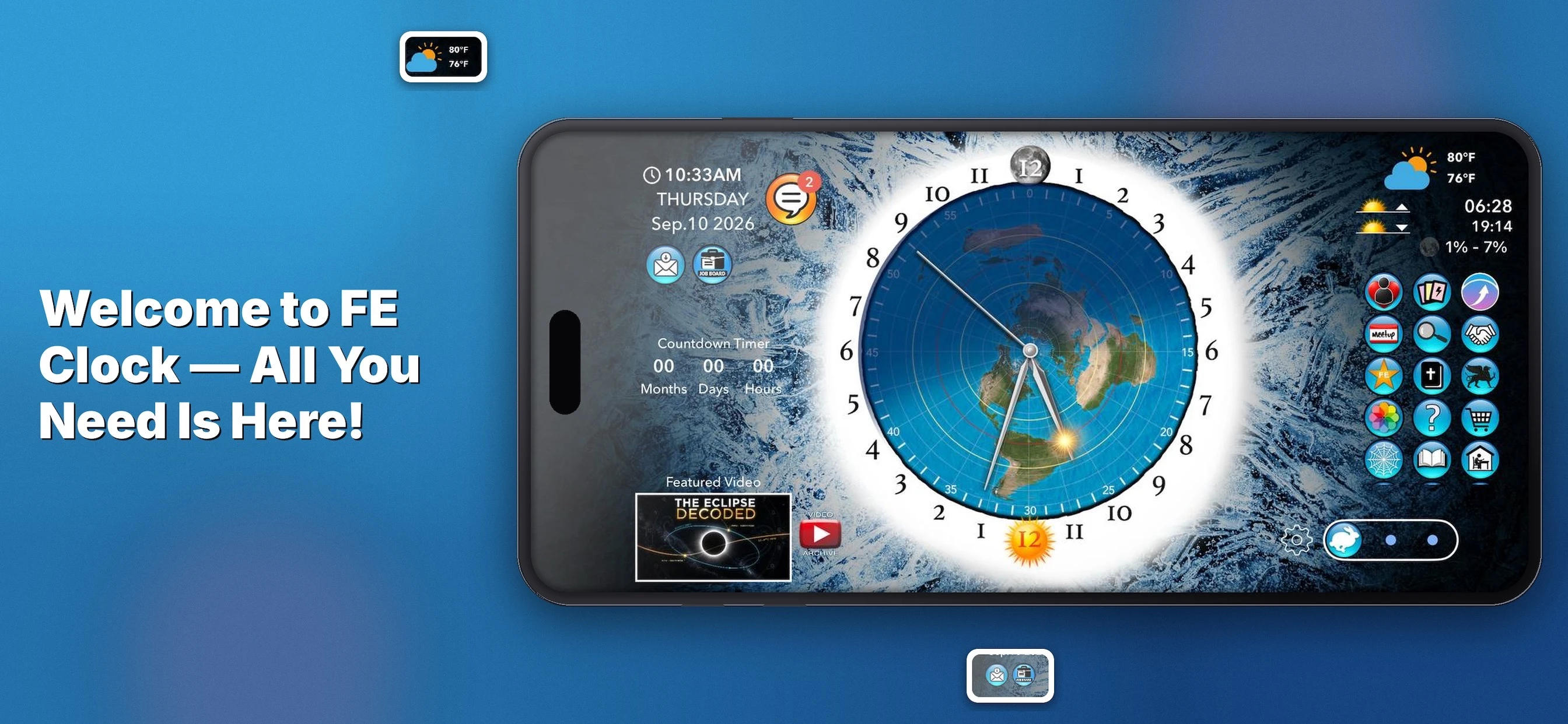 Flat Earth Sun, Moon & Zodiac app store screenshot 1 — Unknown (iOS)