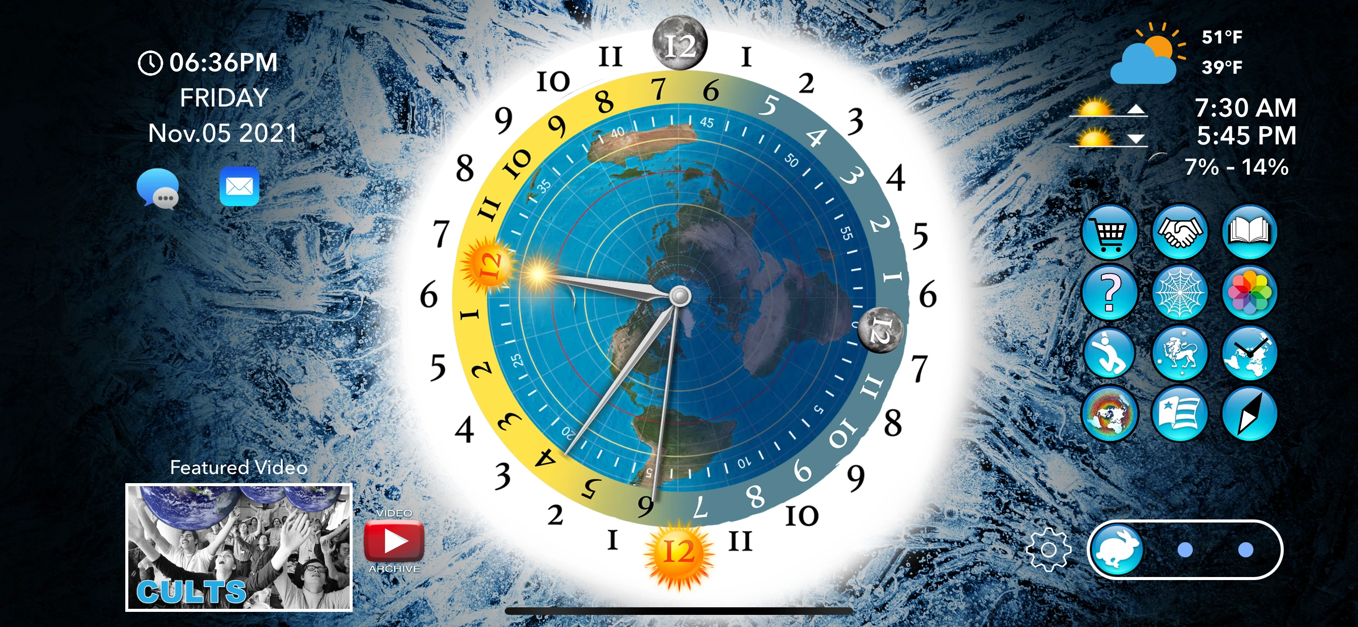 Flat Earth Sun, Moon & Zodiac app store screenshot 7 — Unknown (iOS)