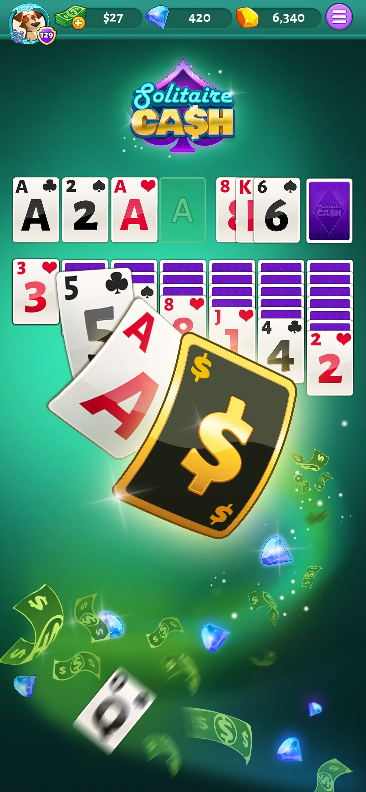 Solitaire Cash: Win Real Money app store screenshot 1 — Games (iOS)