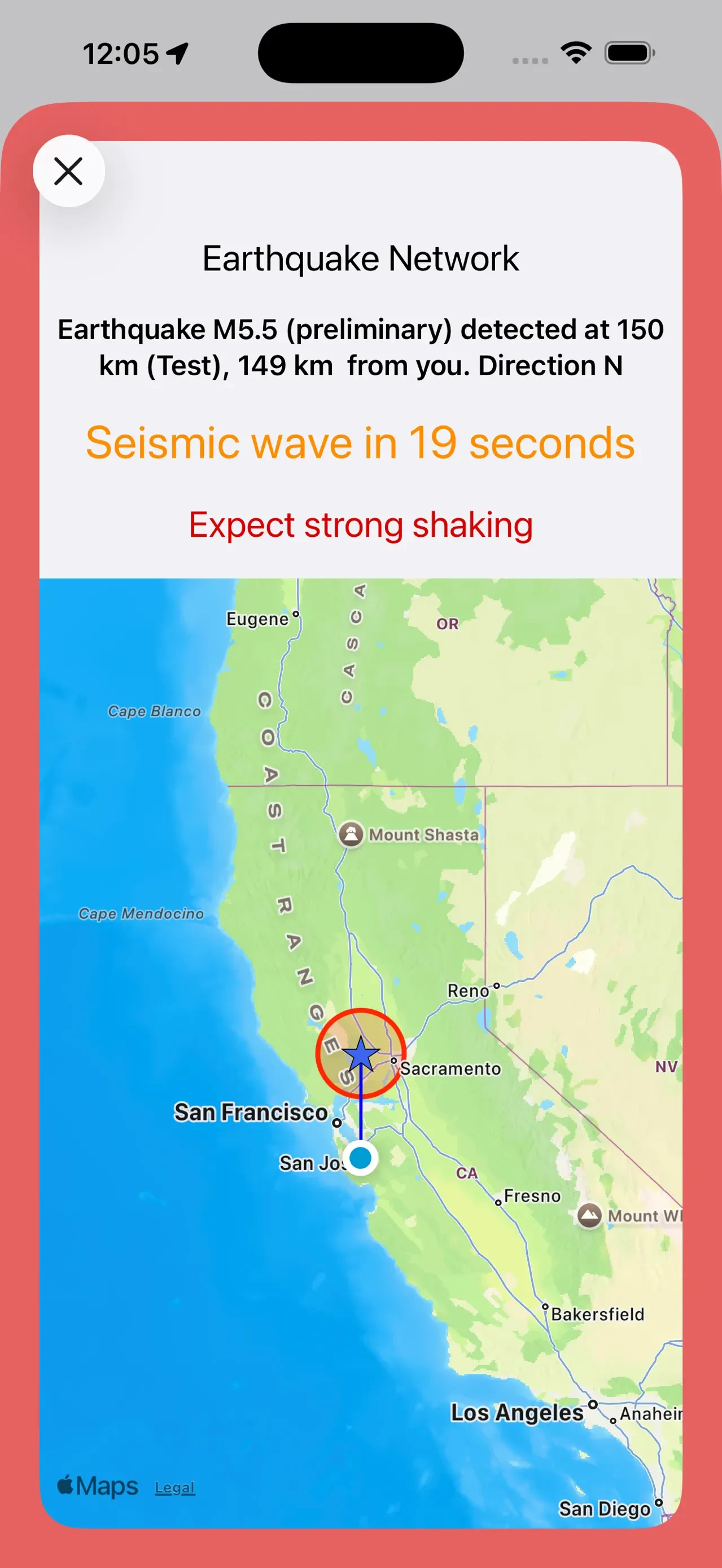 Earthquake Network app store screenshot 1 — Unknown (iOS)