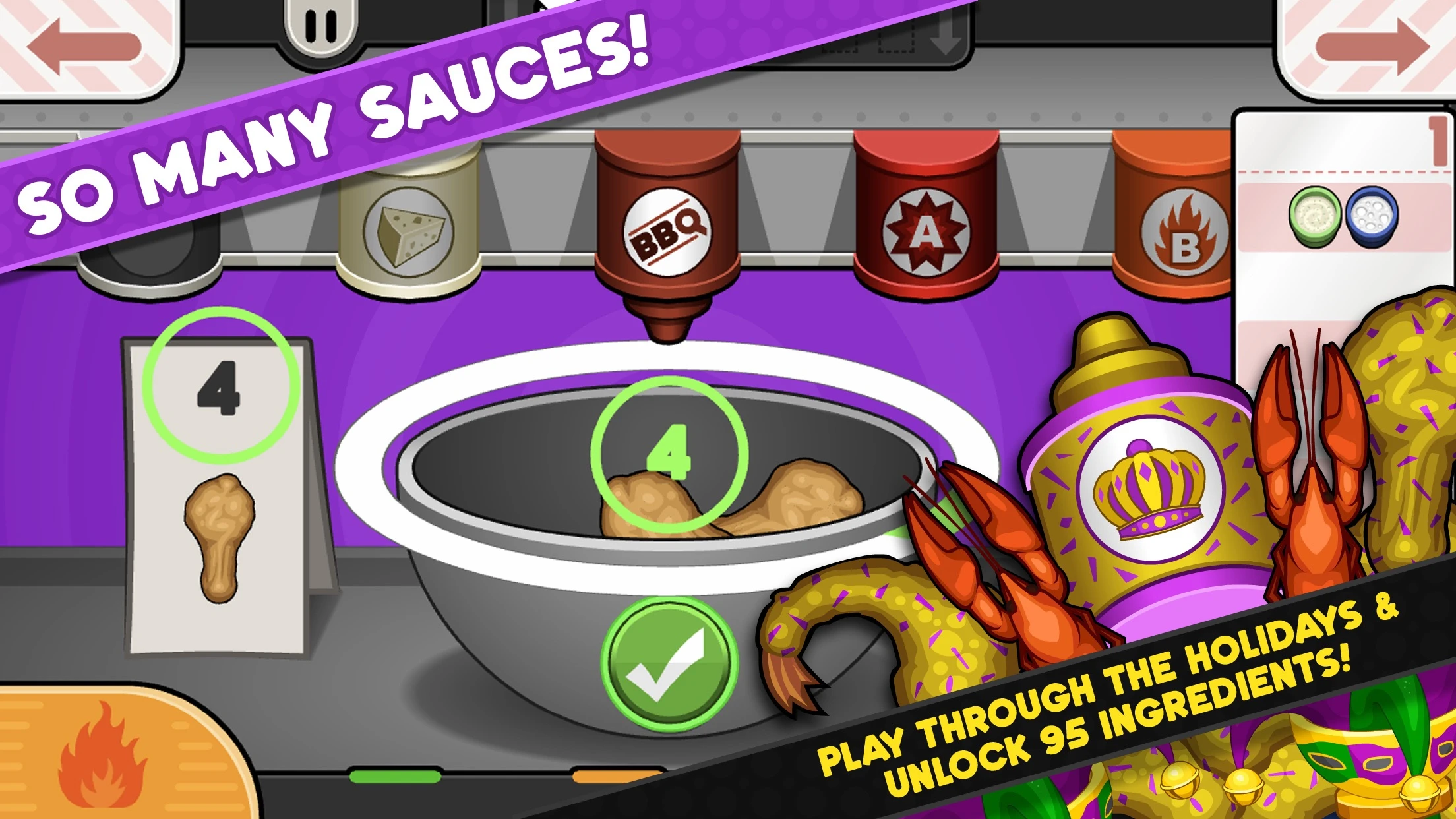 Papa's Wingeria To Go! app store screenshot 4 — Games (iOS)