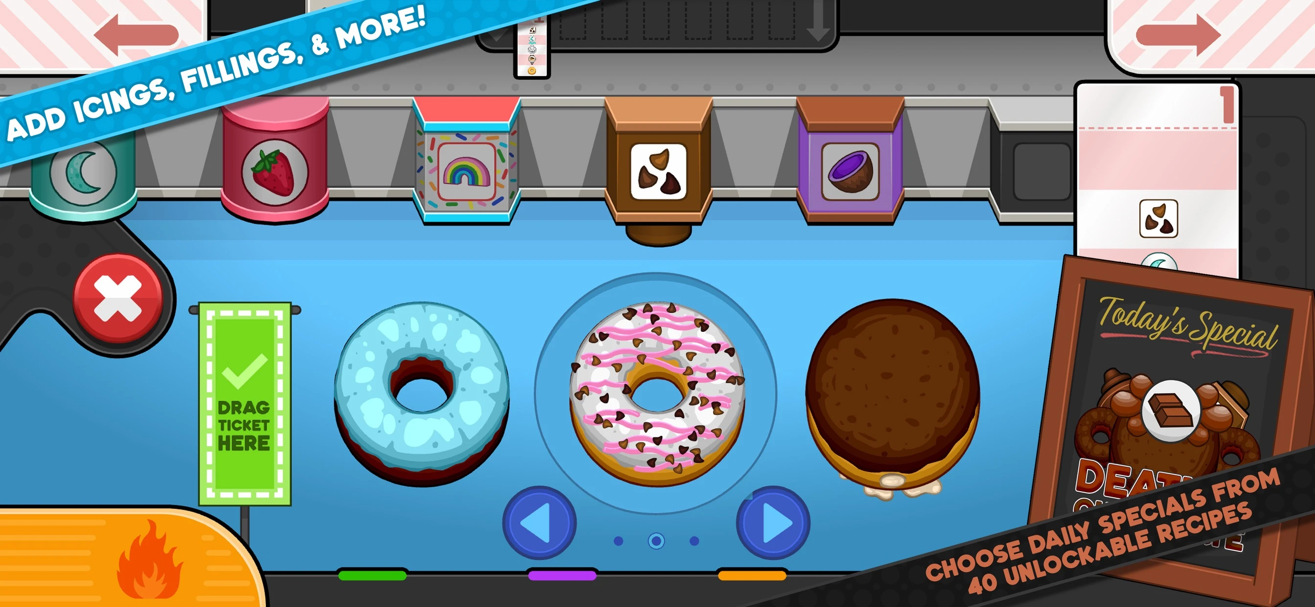 Papa's Donuteria To Go! app store screenshot 5 — Games (iOS)