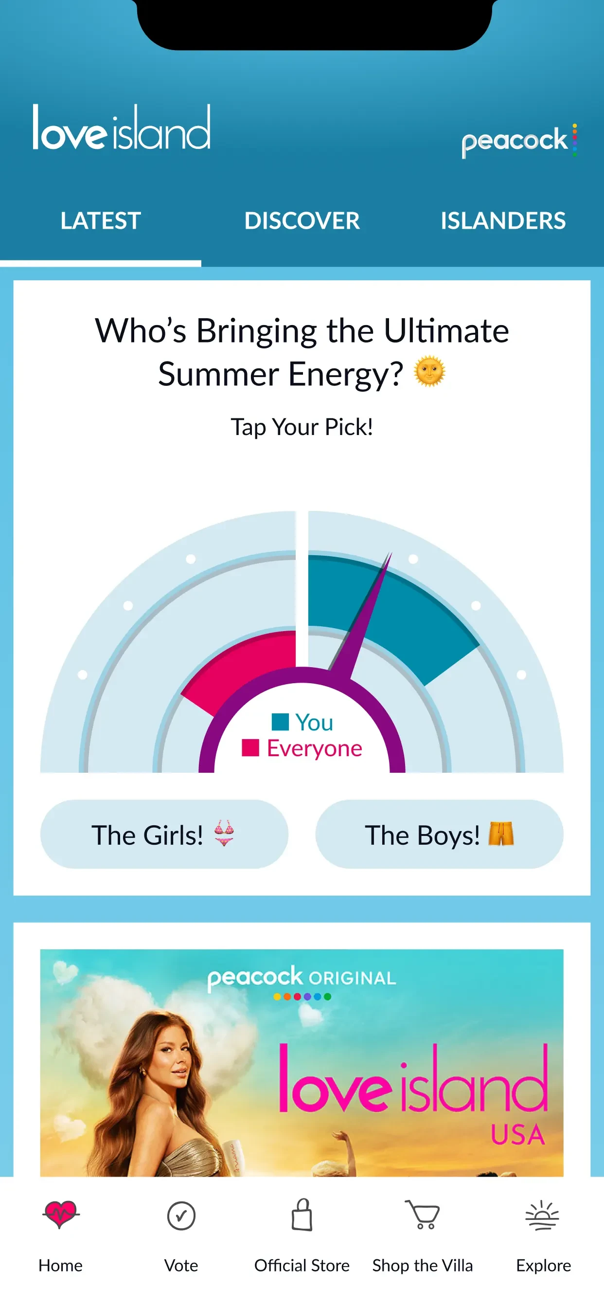 Love Island USA app store screenshot 3 — Entertainment (iOS)
