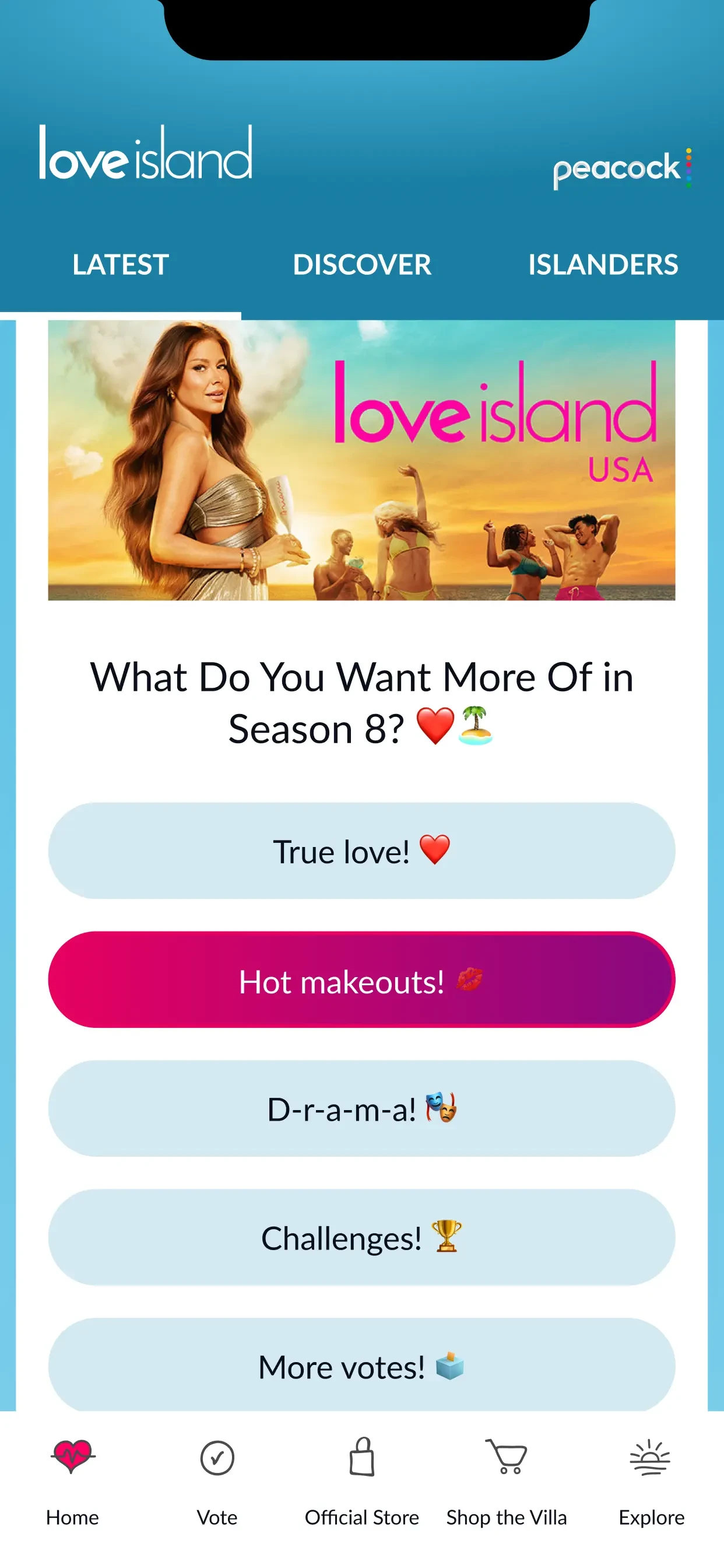 Love Island USA app store screenshot 4 — Entertainment (iOS)