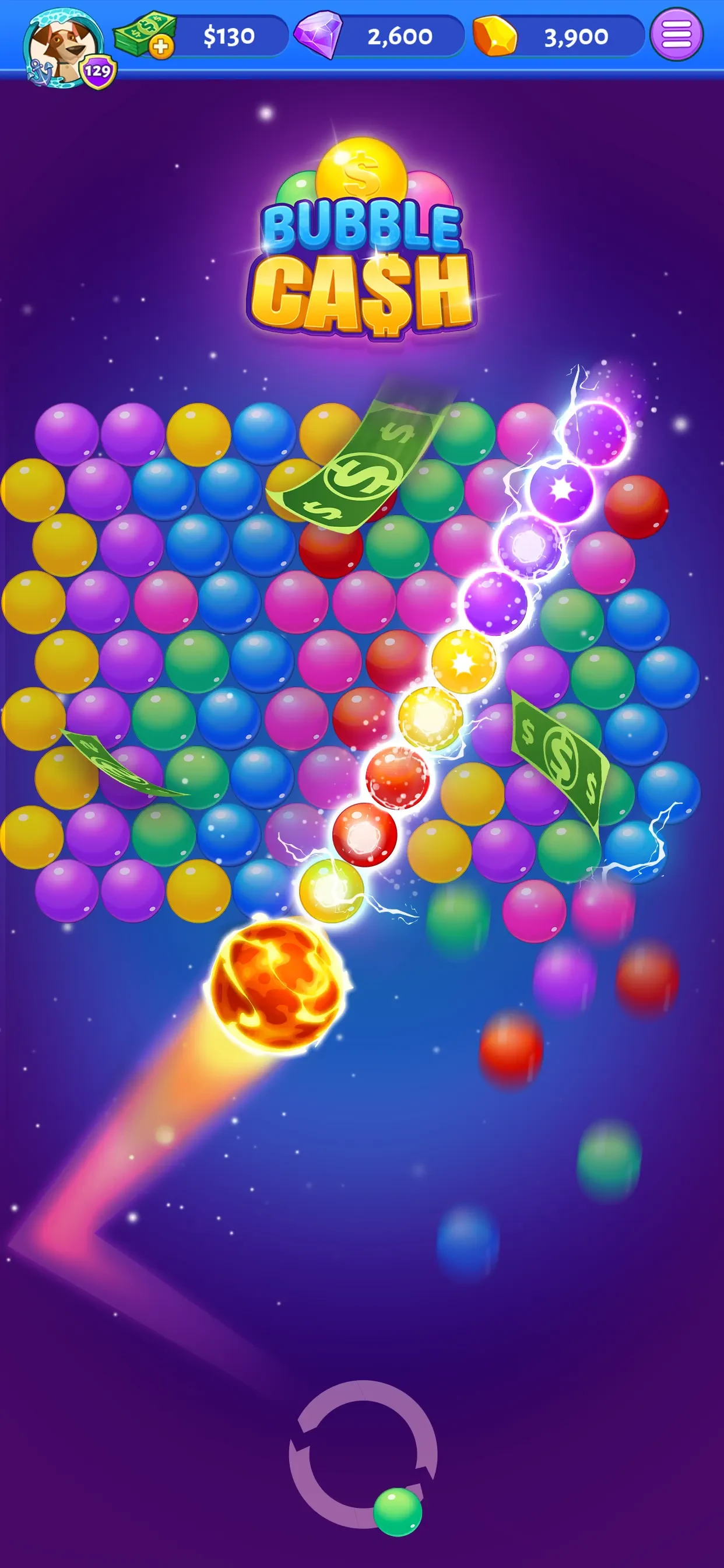 Bubble Cash app store screenshot 1 — Games (iOS)