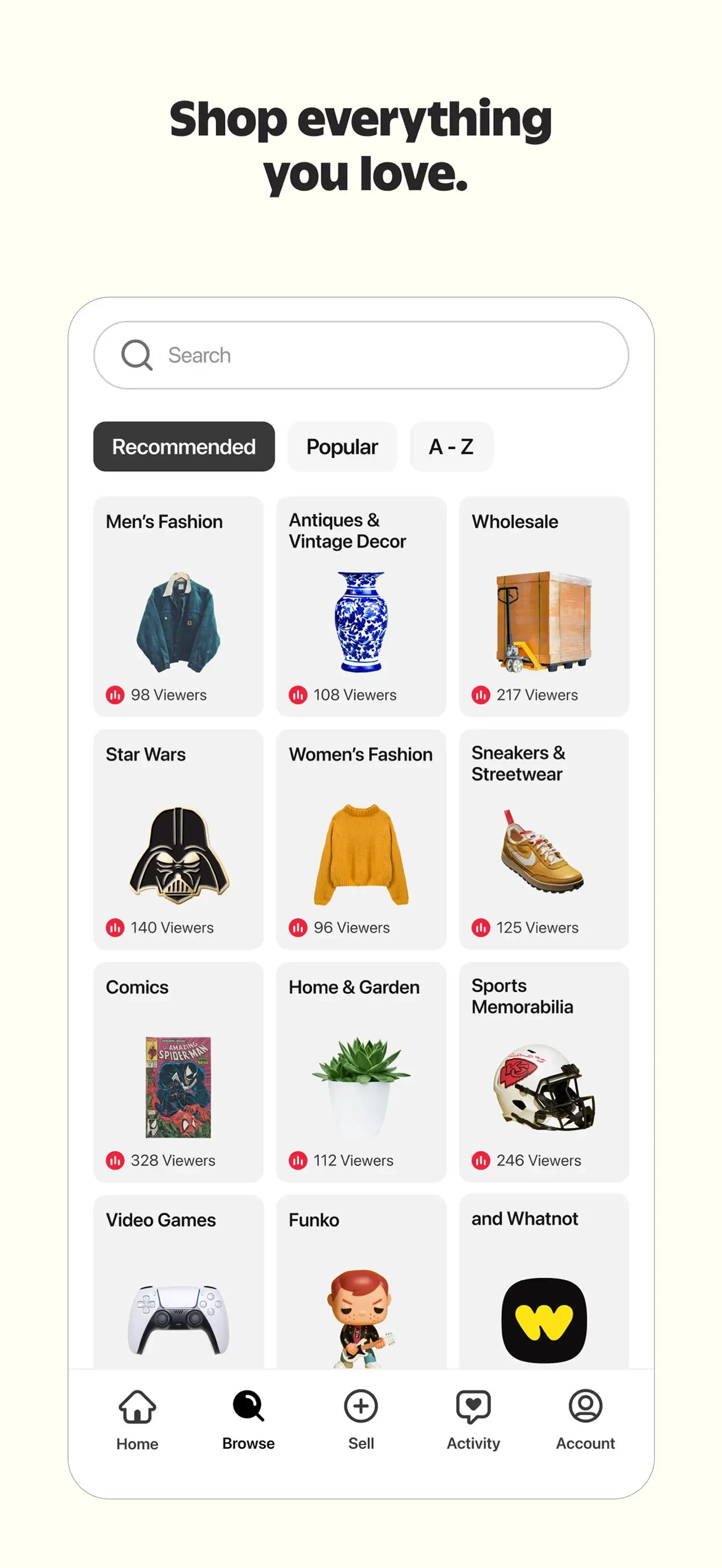 Whatnot: Shop, Sell, Connect app store screenshot 2 — Shopping (iOS)
