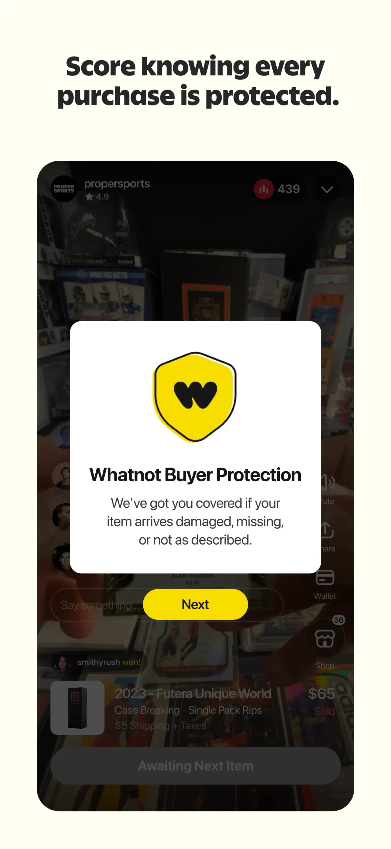 Whatnot: Shop, Sell, Connect app store screenshot 5 — Shopping (iOS)
